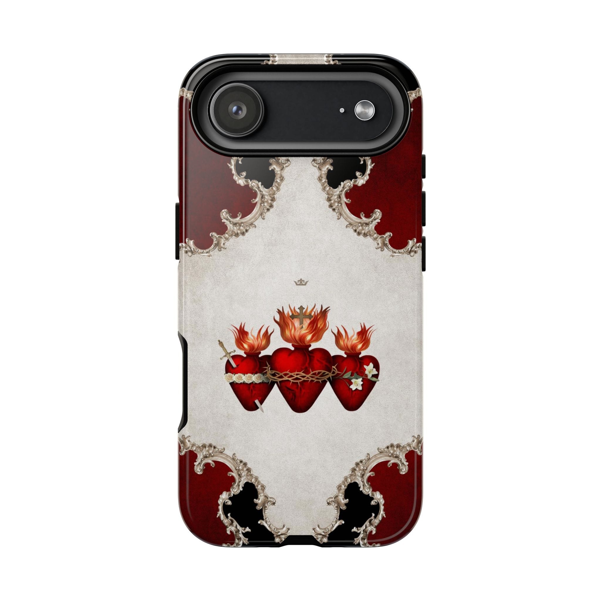 Holy Family Hearts Hard Phone Case (Baroque) Copyright VENXARA