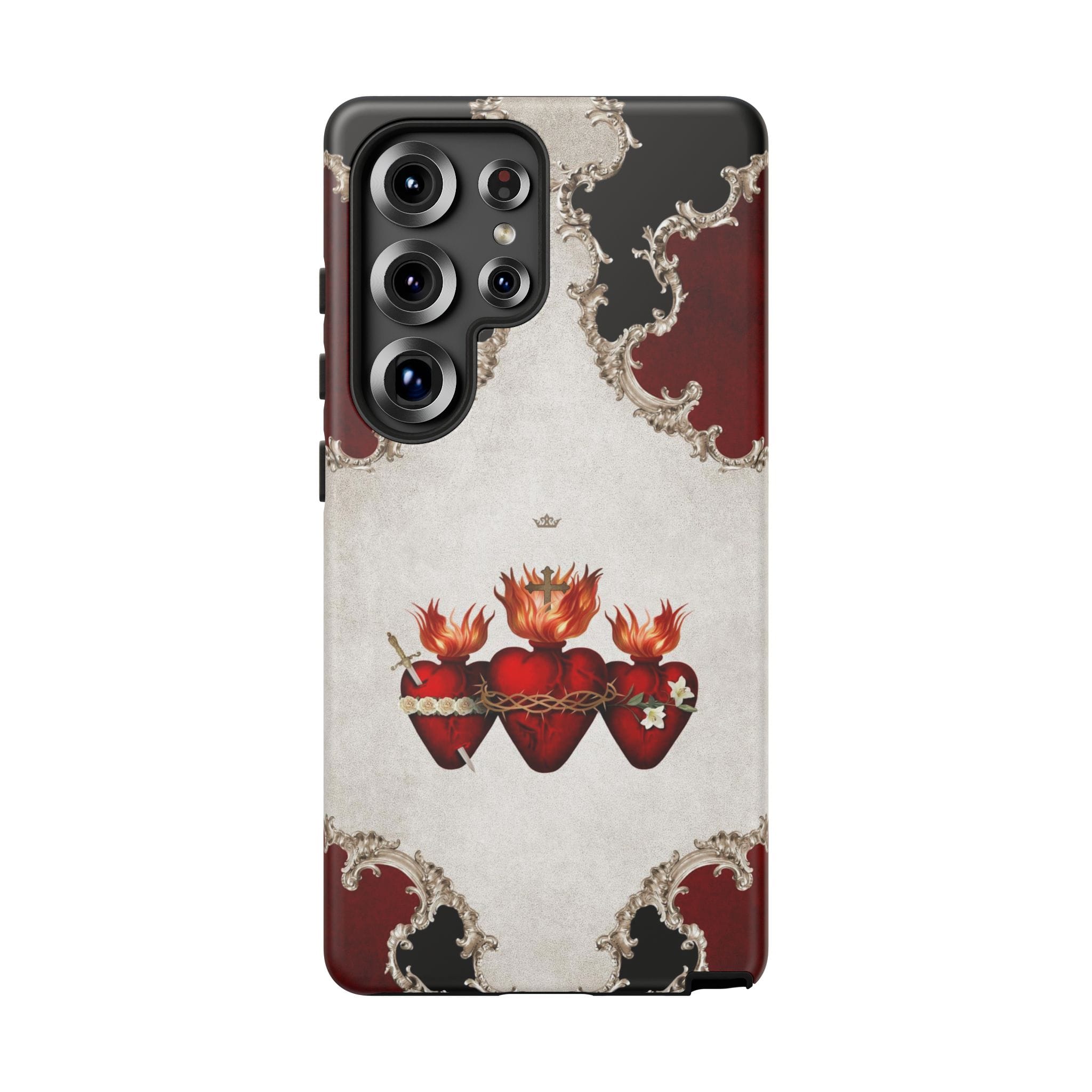 Holy Family Hearts Hard Phone Case (Baroque) Copyright VENXARA