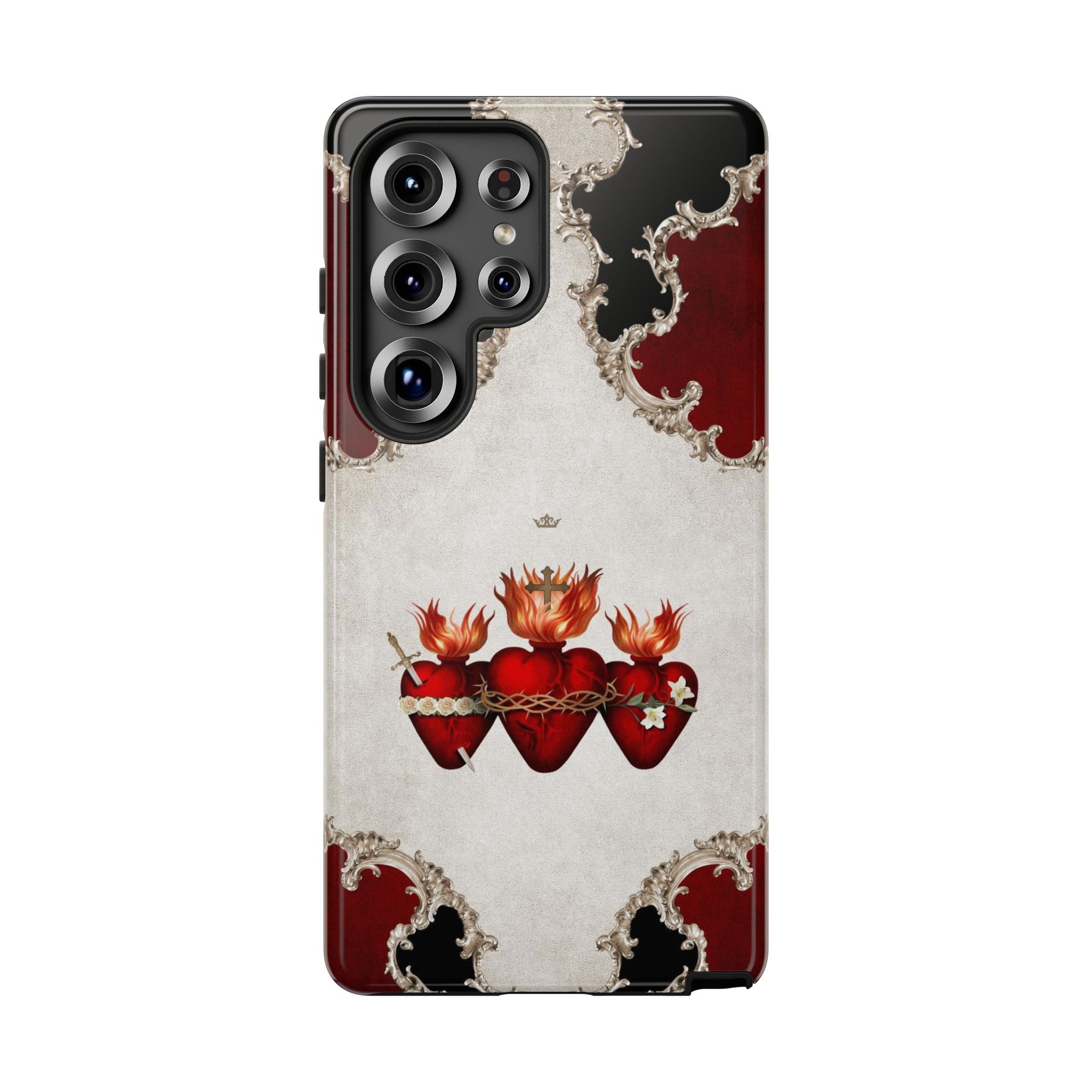 Holy Family Hearts Hard Phone Case (Baroque) Copyright VENXARA