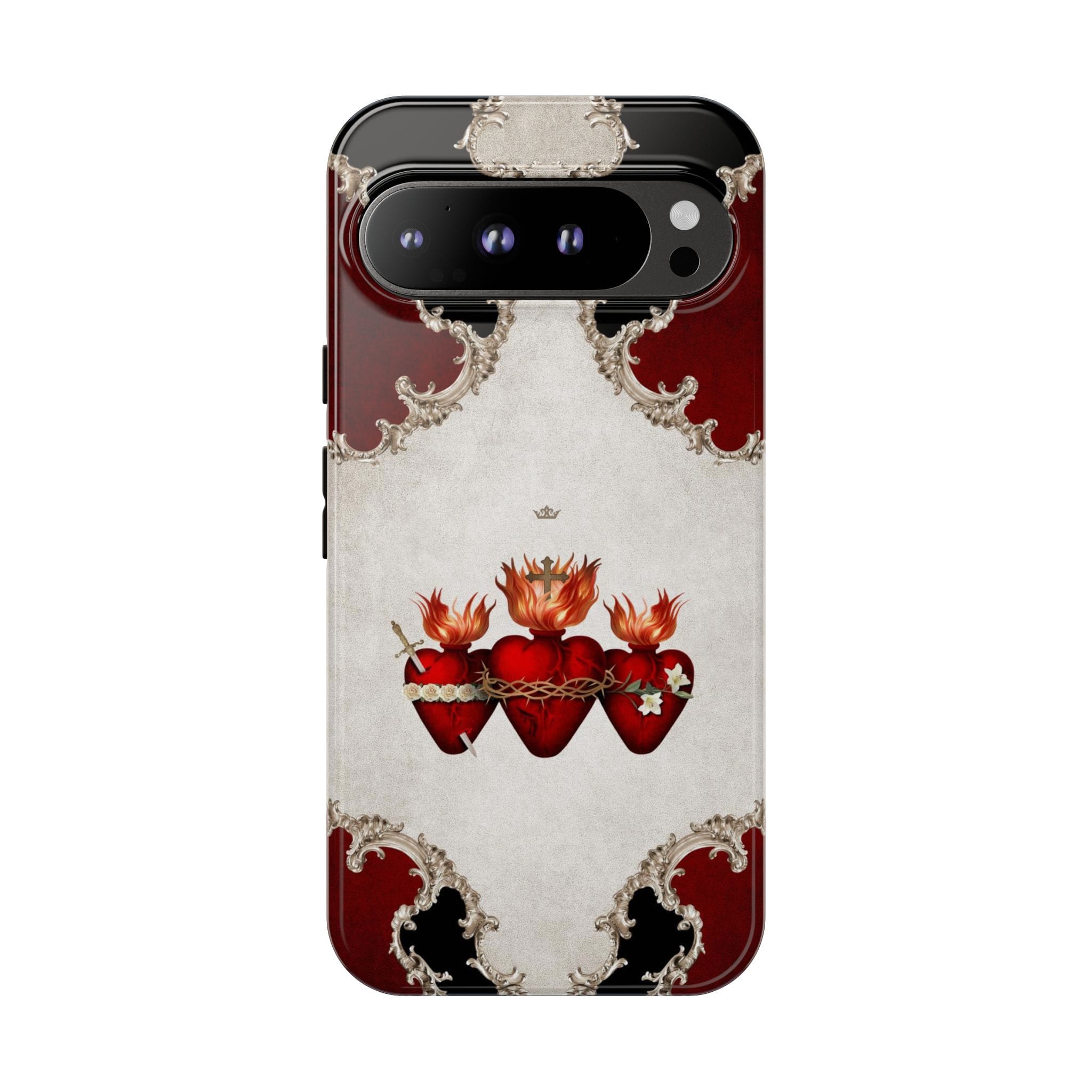 Holy Family Hearts Hard Phone Case (Baroque) Copyright VENXARA