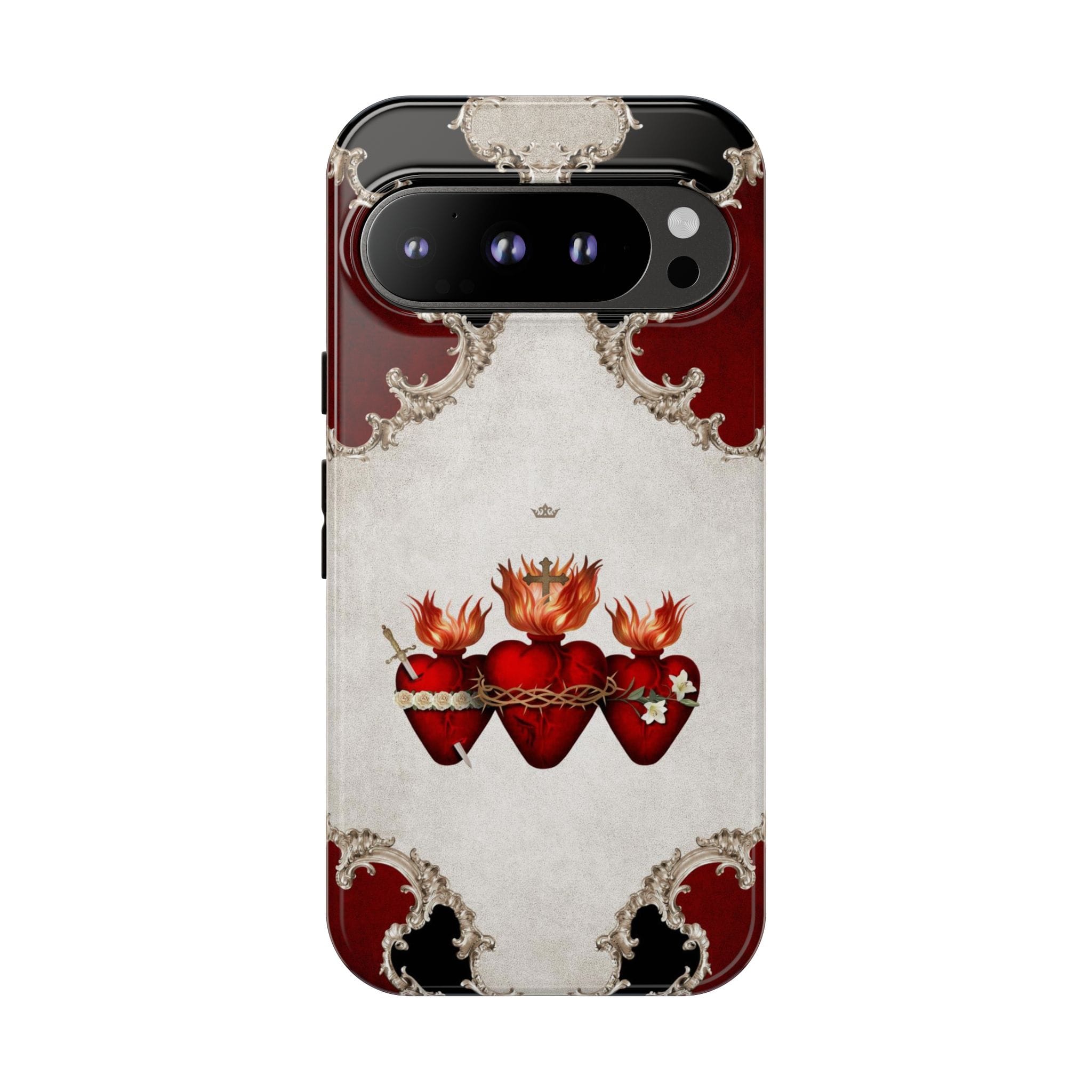Holy Family Hearts Hard Phone Case (Baroque) Copyright VENXARA