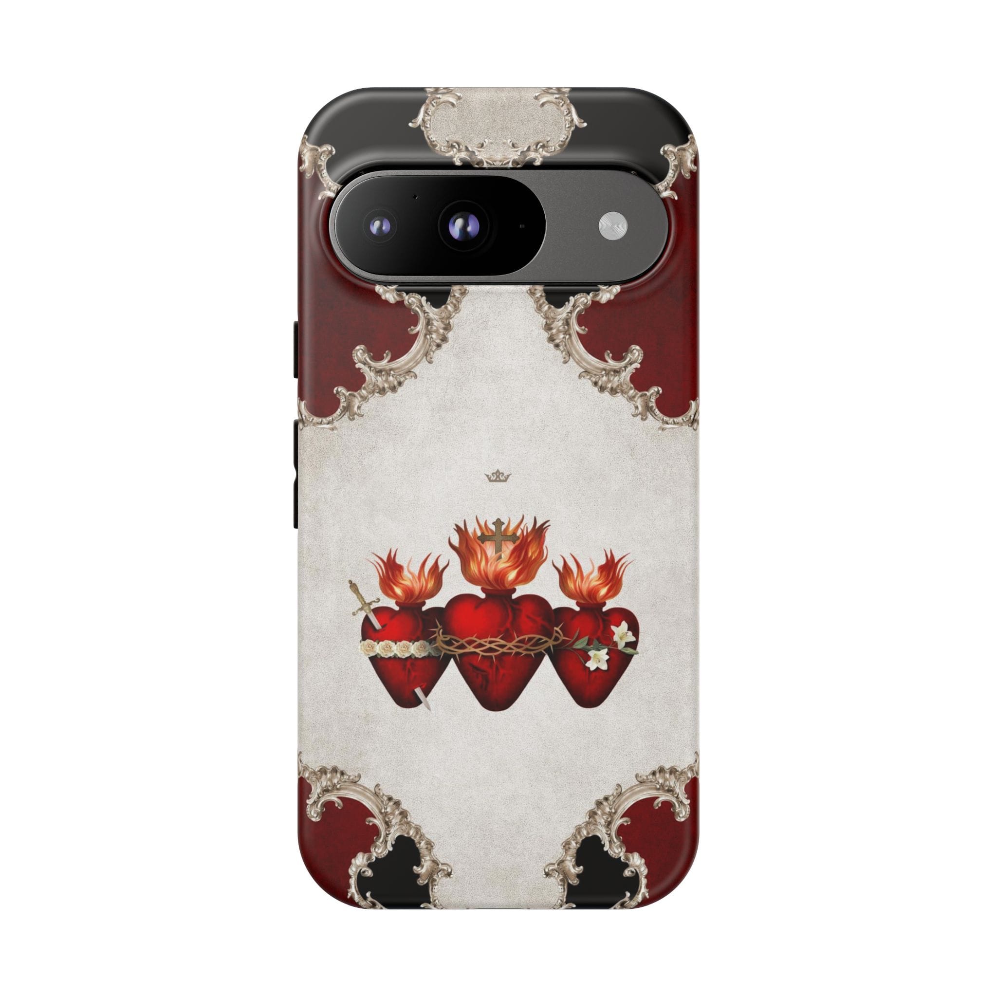 Holy Family Hearts Hard Phone Case (Baroque) Copyright VENXARA