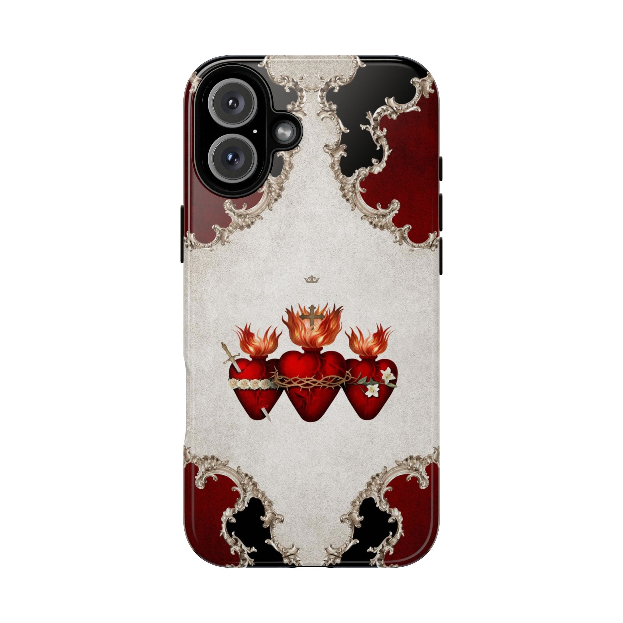 Holy Family Hearts Hard Phone Case (Baroque) Copyright VENXARA