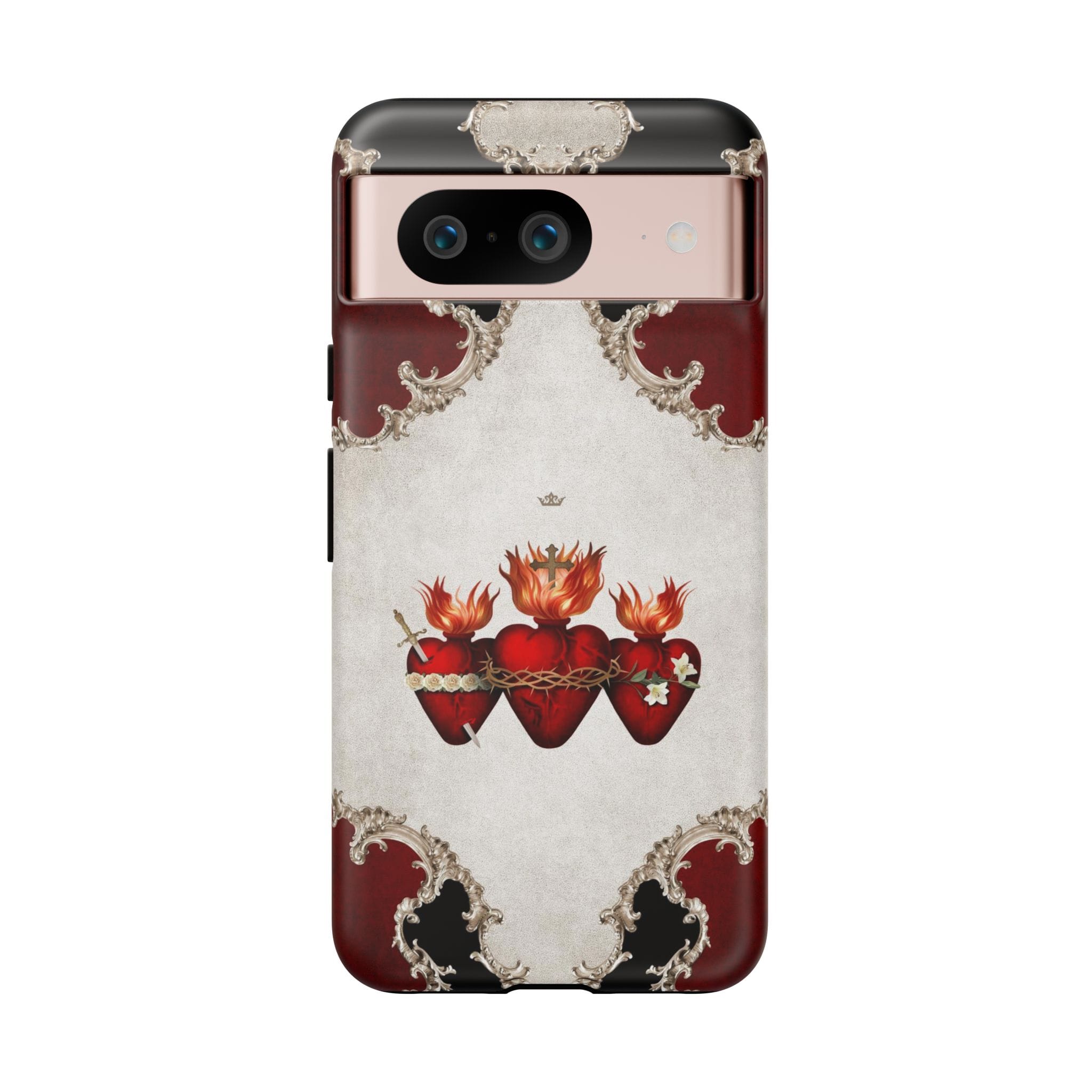 Holy Family Hearts Hard Phone Case (Baroque) Copyright VENXARA
