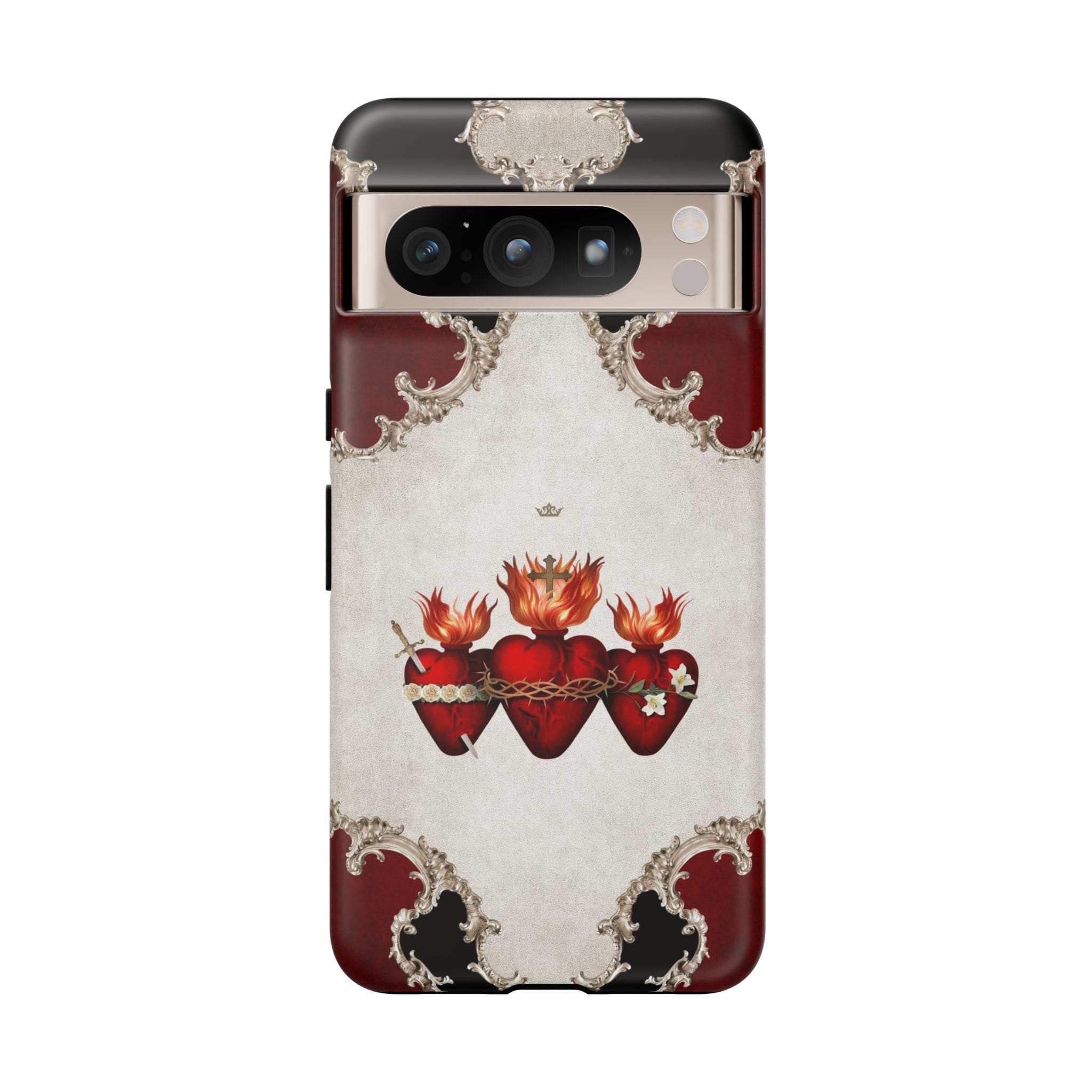 Holy Family Hearts Hard Phone Case (Baroque) Copyright VENXARA