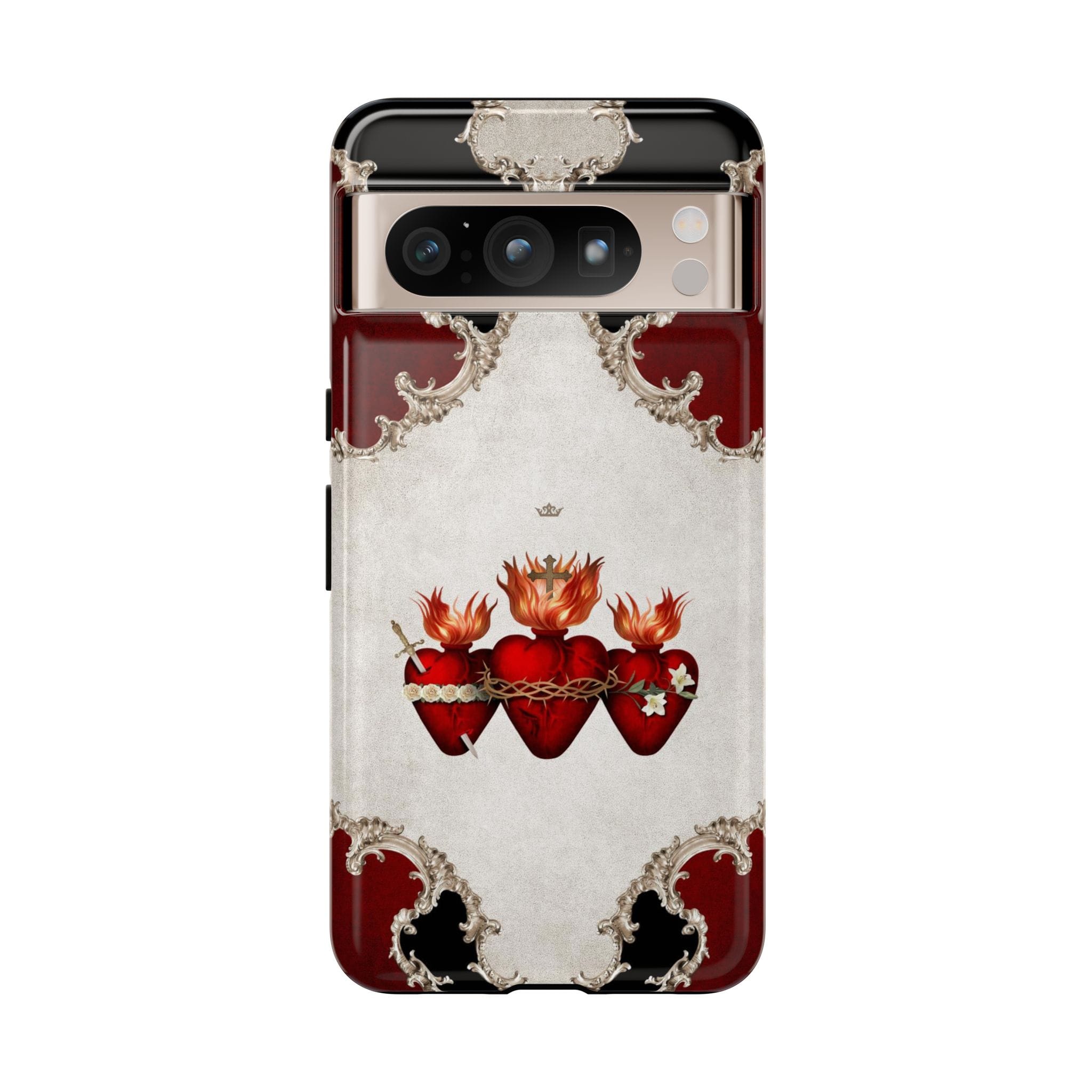 Holy Family Hearts Hard Phone Case (Baroque) Copyright VENXARA