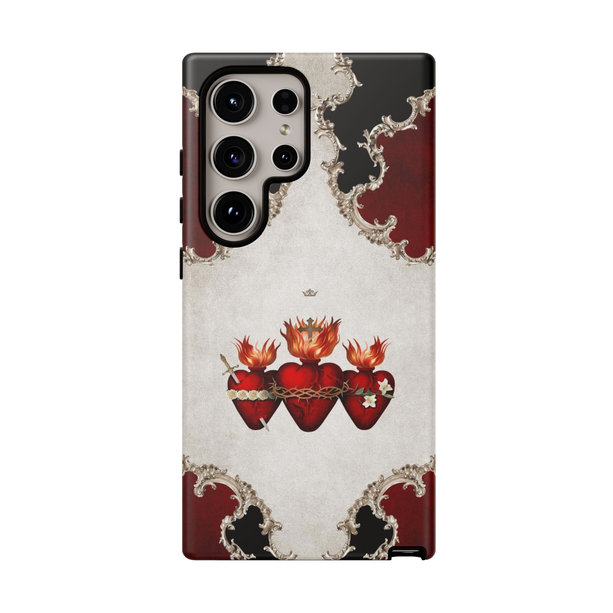 Holy Family Hearts Hard Phone Case (Baroque) Copyright VENXARA