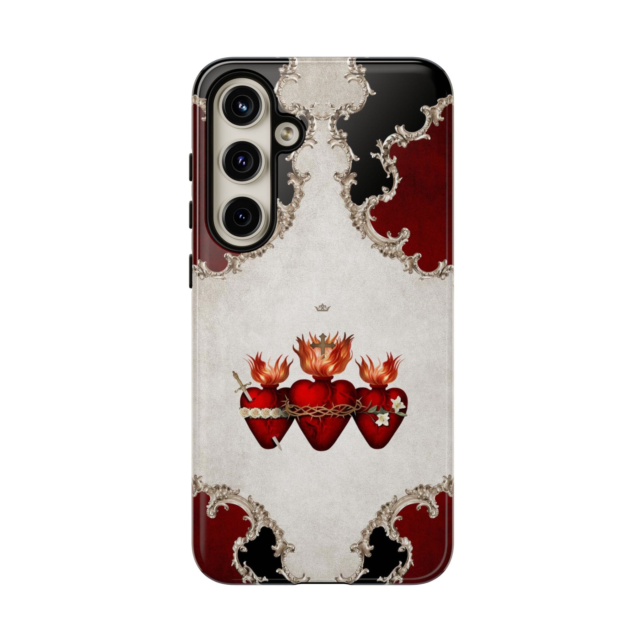 Holy Family Hearts Hard Phone Case (Baroque) Copyright VENXARA