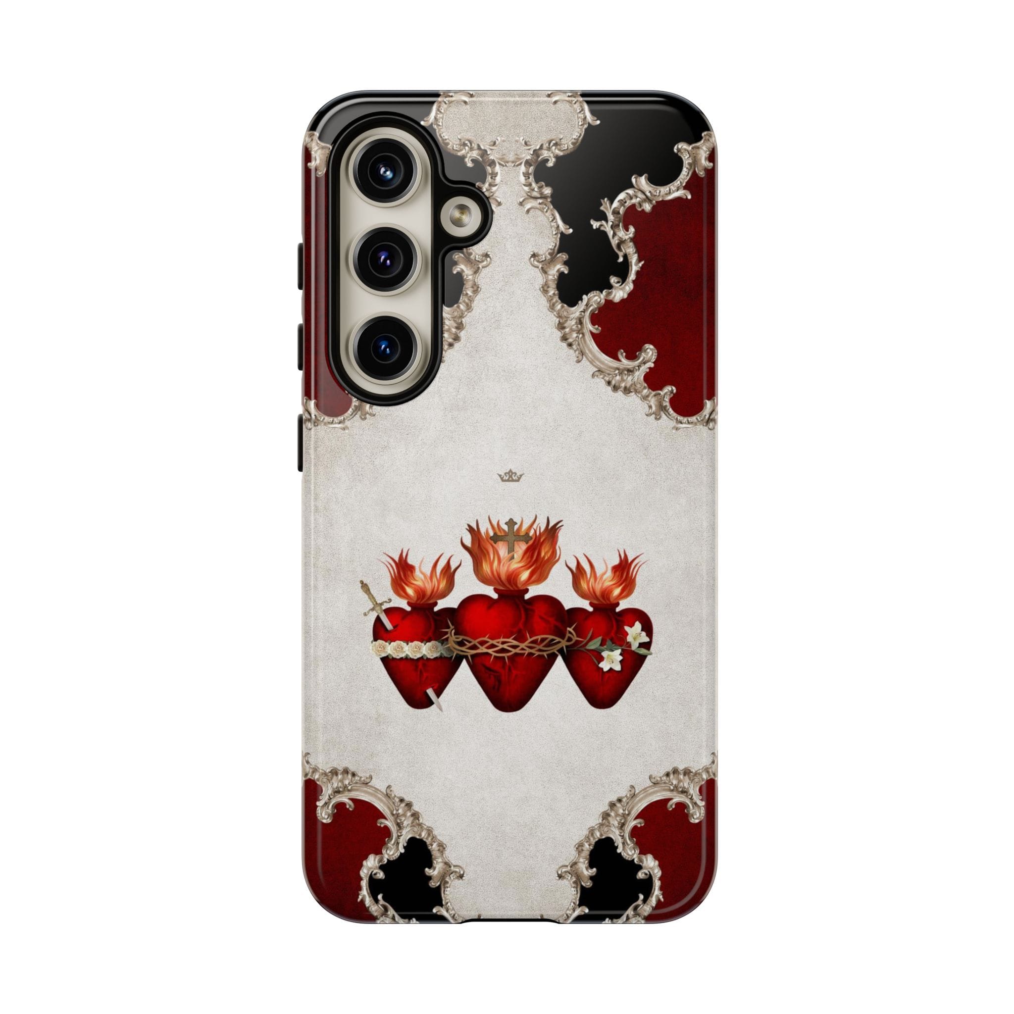 Holy Family Hearts Hard Phone Case (Baroque) Copyright VENXARA