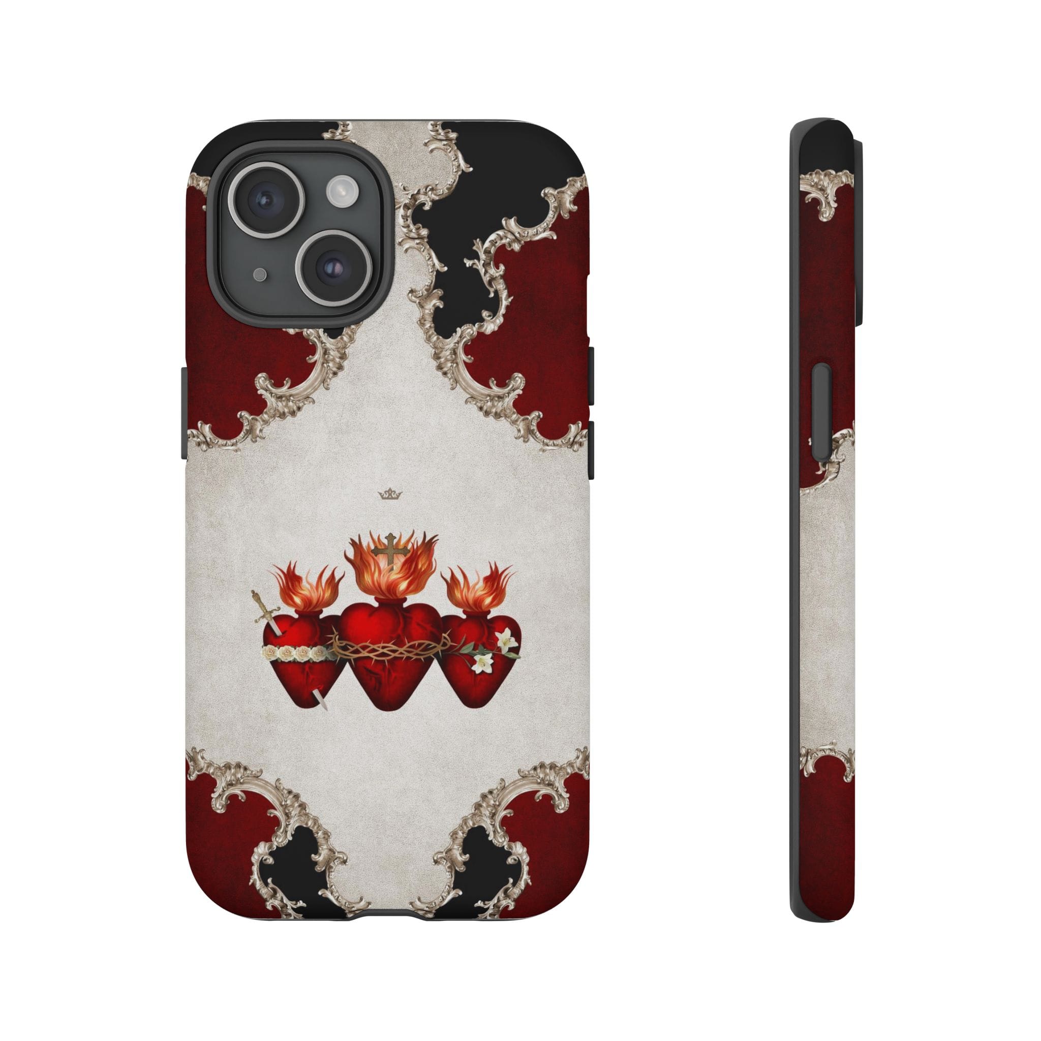 Holy Family Hearts Hard Phone Case (Baroque) Copyright VENXARA
