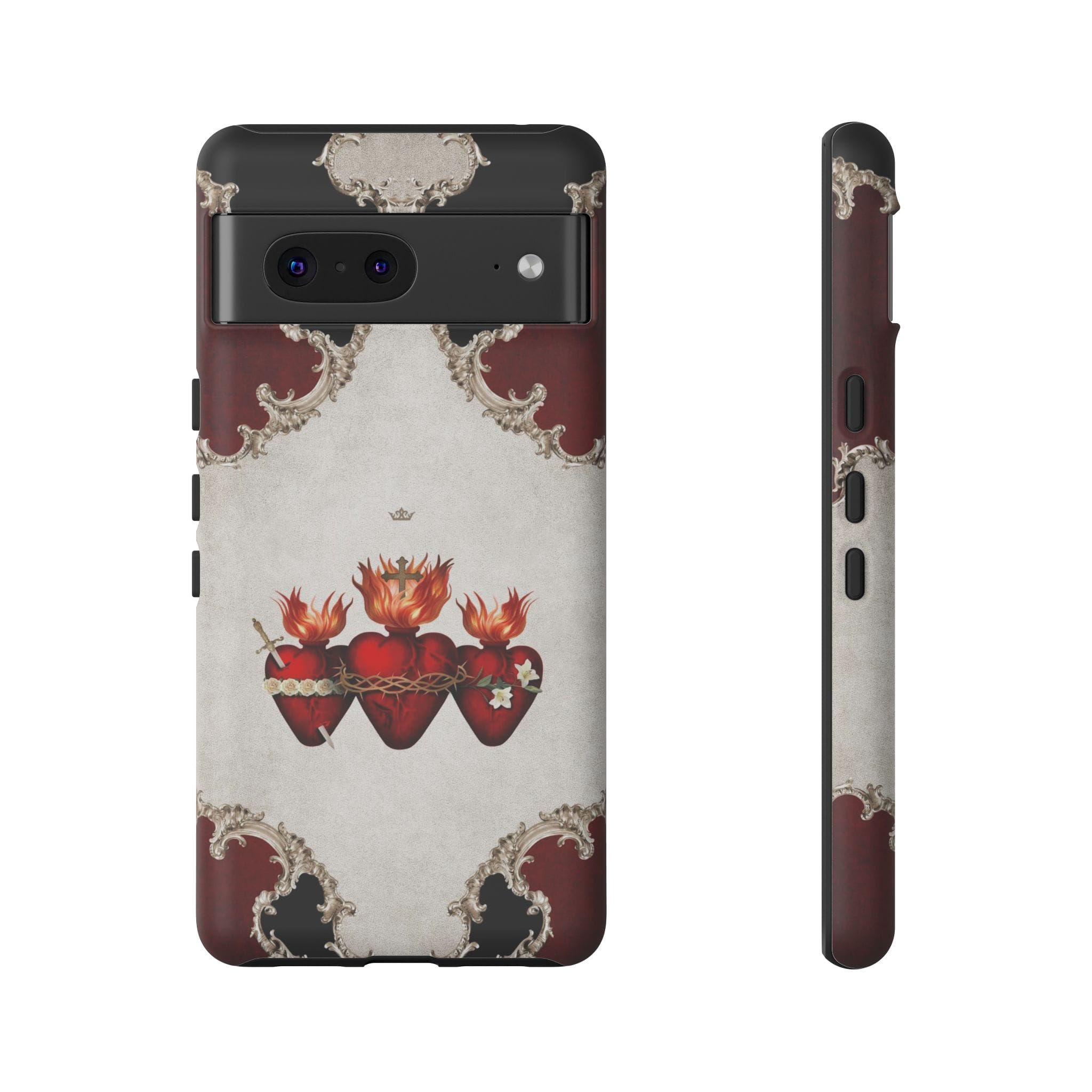 Holy Family Hearts Hard Phone Case (Baroque) Copyright VENXARA