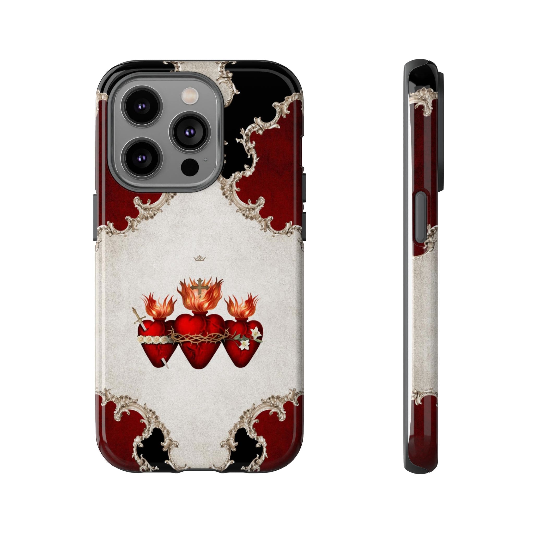 Holy Family Hearts Hard Phone Case (Baroque) Copyright VENXARA