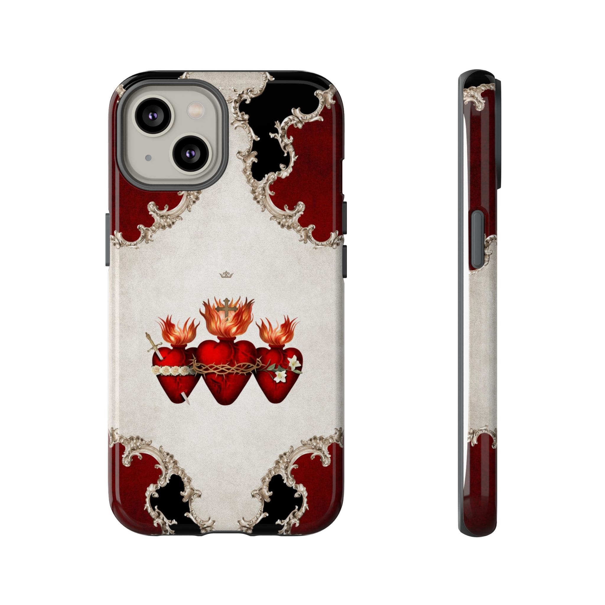 Holy Family Hearts Hard Phone Case (Baroque) Copyright VENXARA