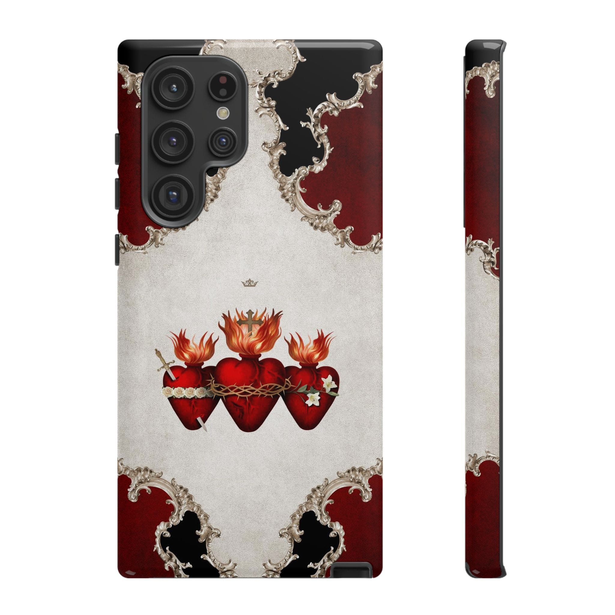 Holy Family Hearts Hard Phone Case (Baroque) Copyright VENXARA