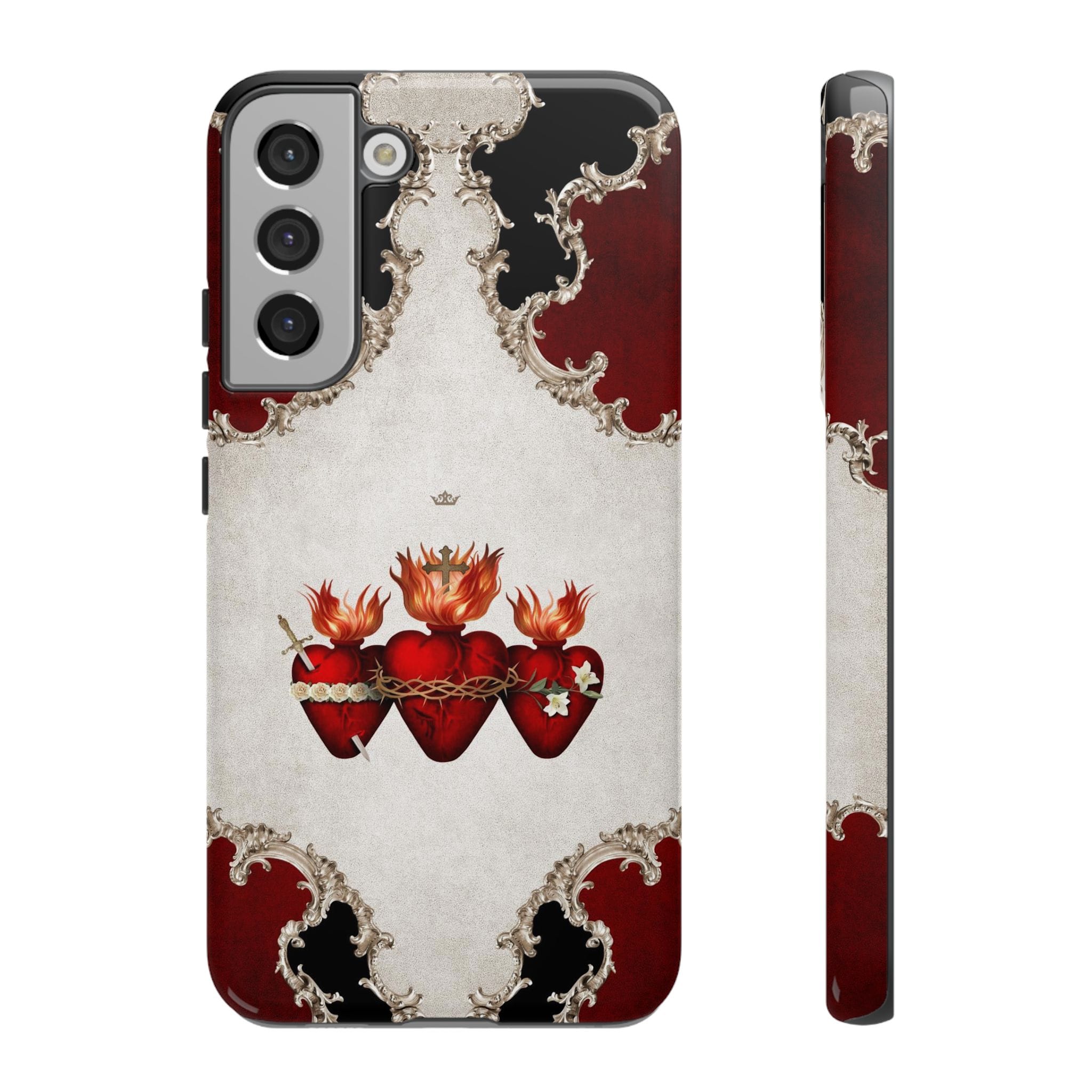 Holy Family Hearts Hard Phone Case (Baroque) Copyright VENXARA