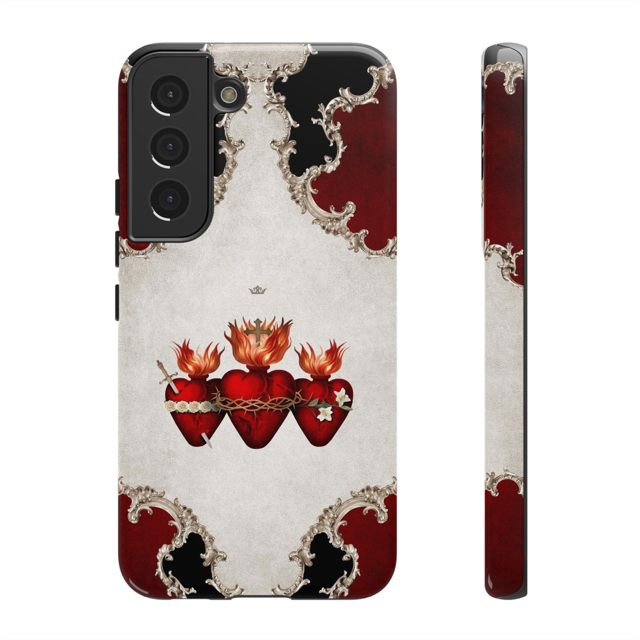 Holy Family Hearts Hard Phone Case (Baroque) Copyright VENXARA