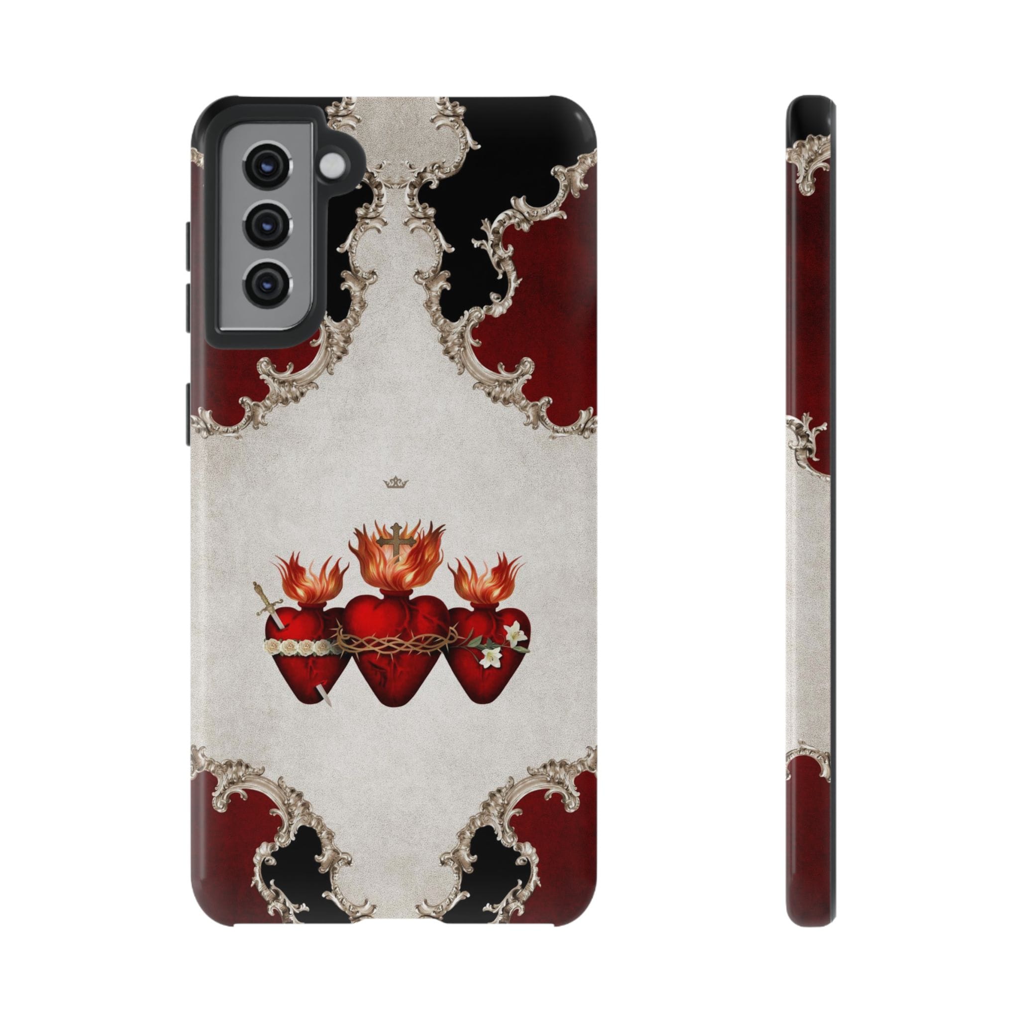 Holy Family Hearts Hard Phone Case (Baroque) Copyright VENXARA
