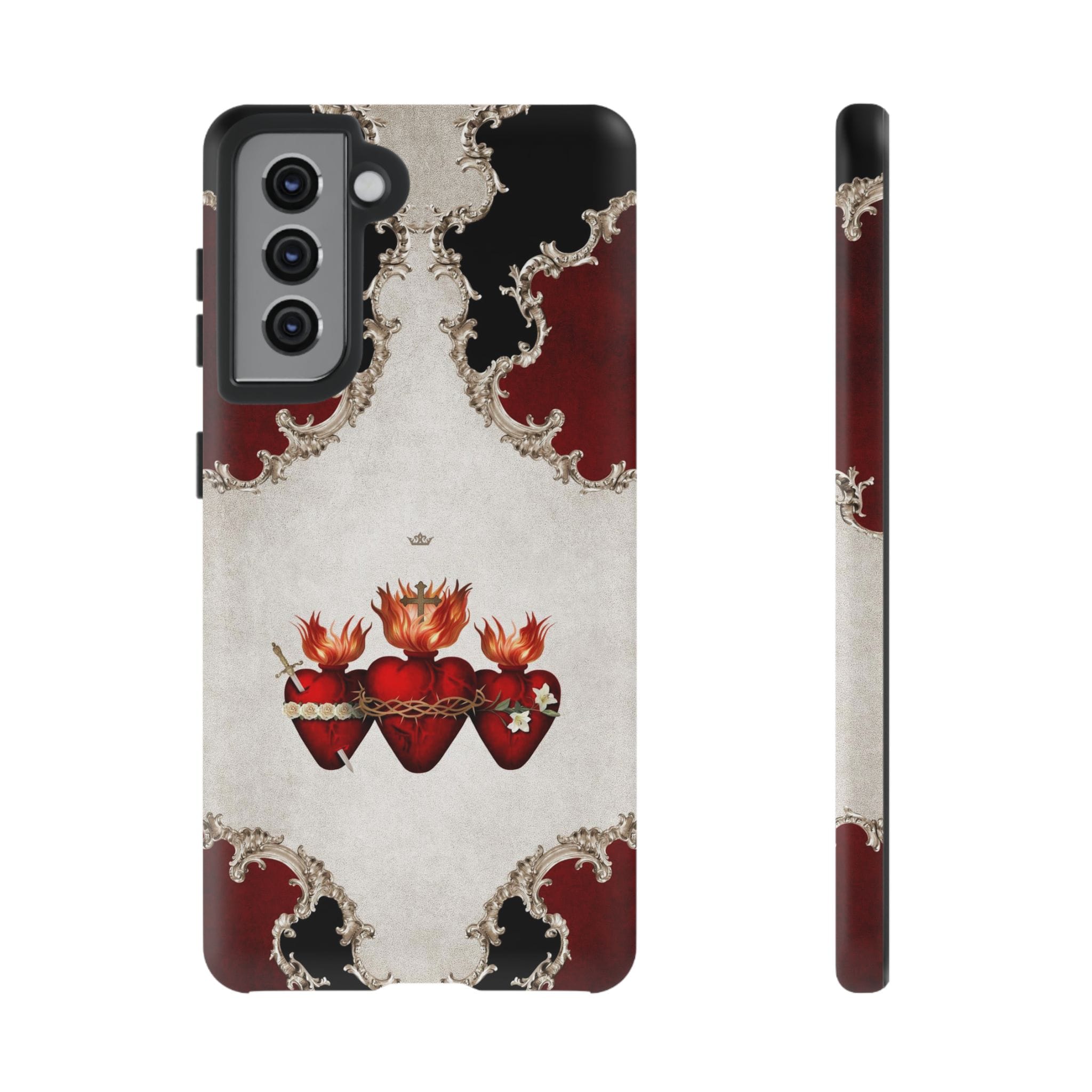 Holy Family Hearts Hard Phone Case (Baroque) Copyright VENXARA