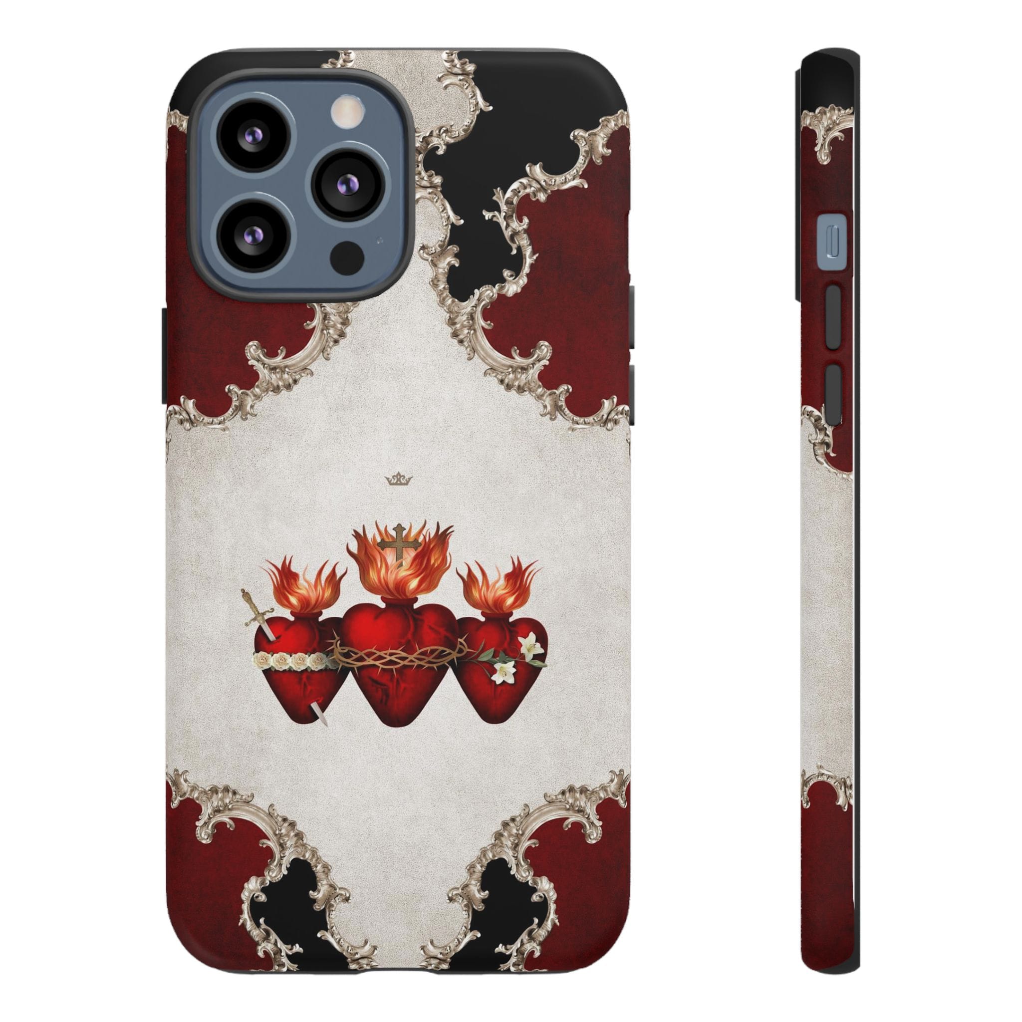 Holy Family Hearts Hard Phone Case (Baroque) Copyright VENXARA