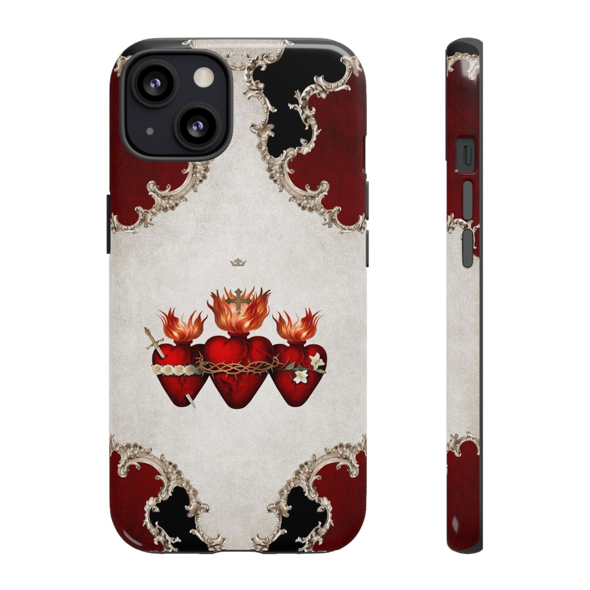 Holy Family Hearts Hard Phone Case (Baroque) Copyright VENXARA