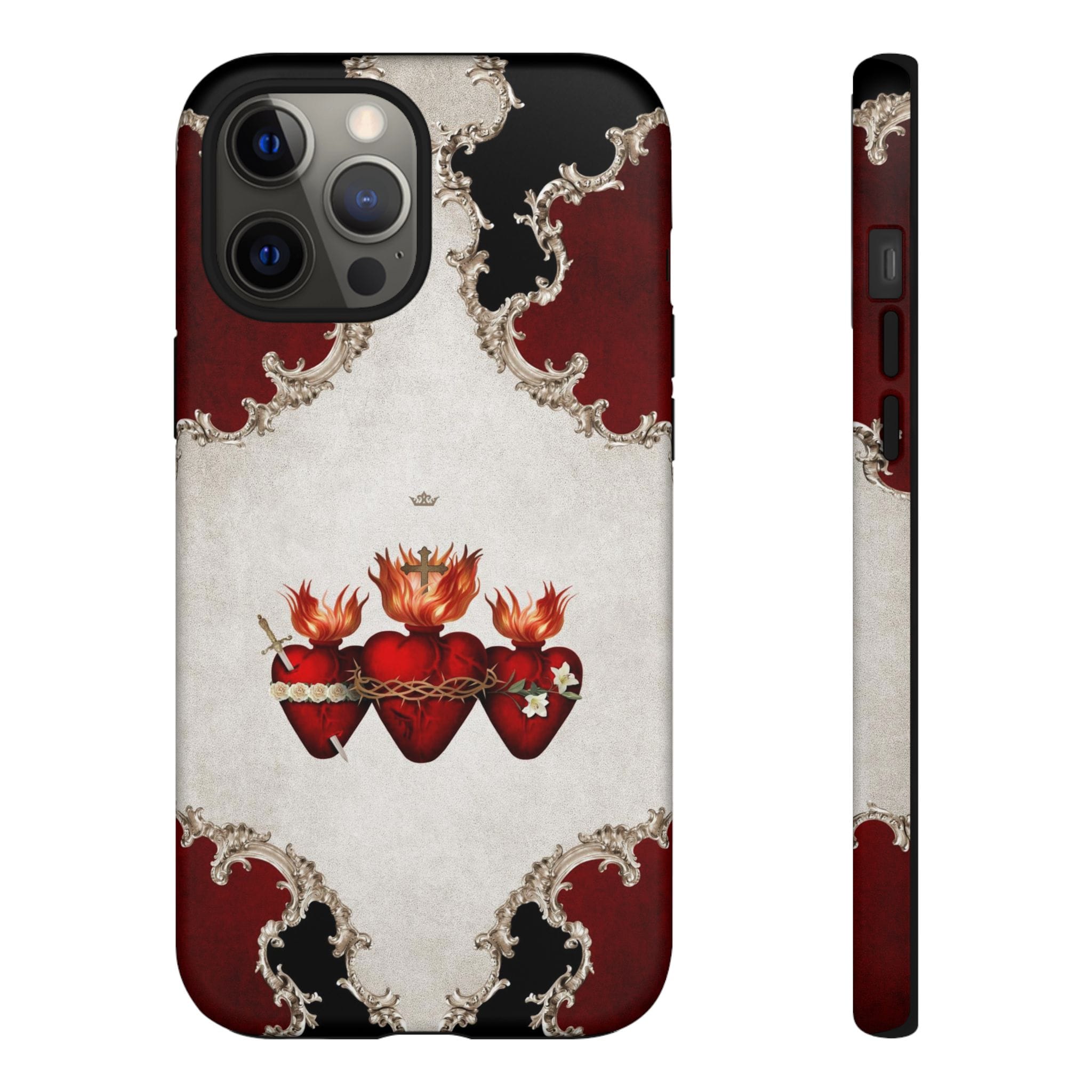 Holy Family Hearts Hard Phone Case (Baroque) Copyright VENXARA