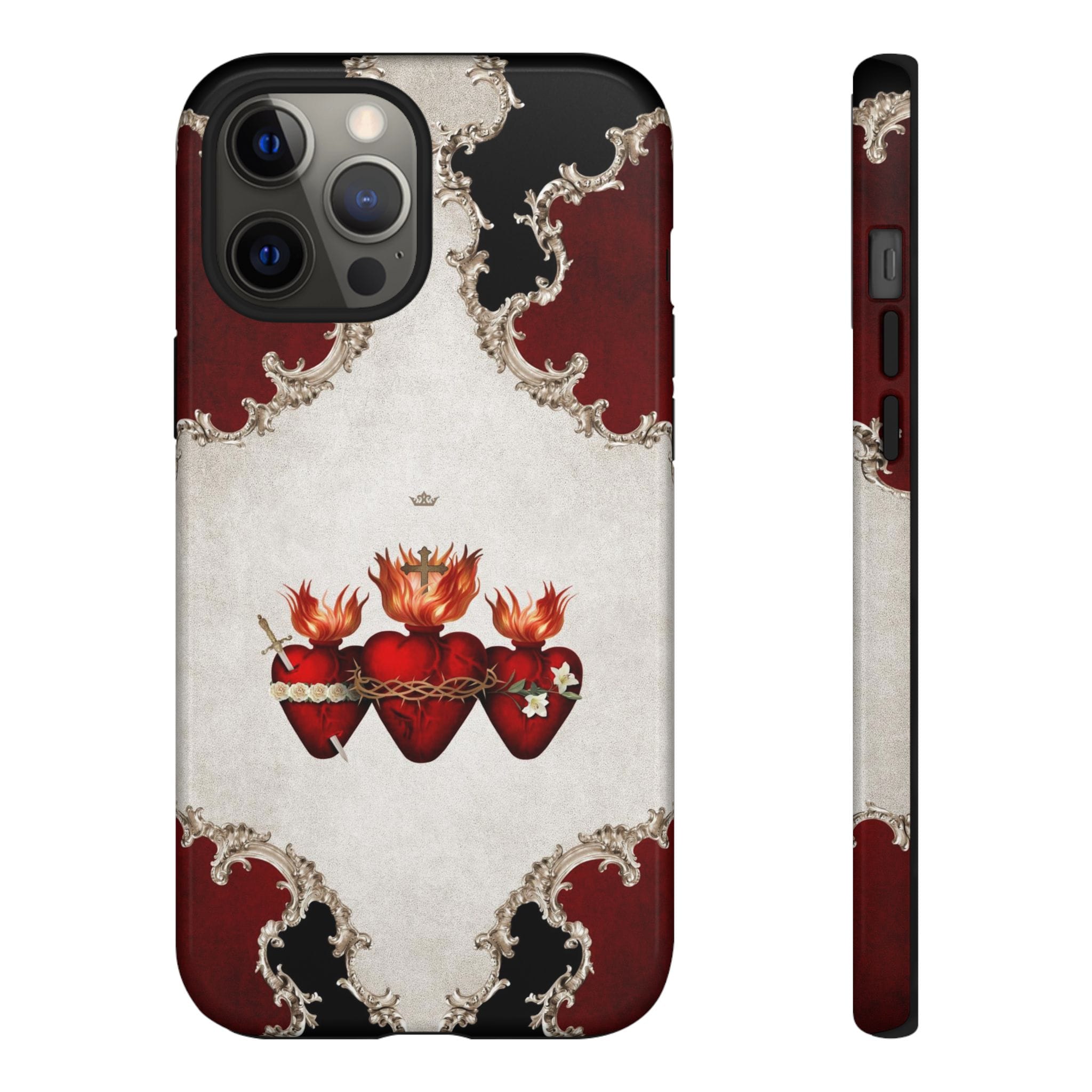 Holy Family Hearts Hard Phone Case (Baroque) Copyright VENXARA