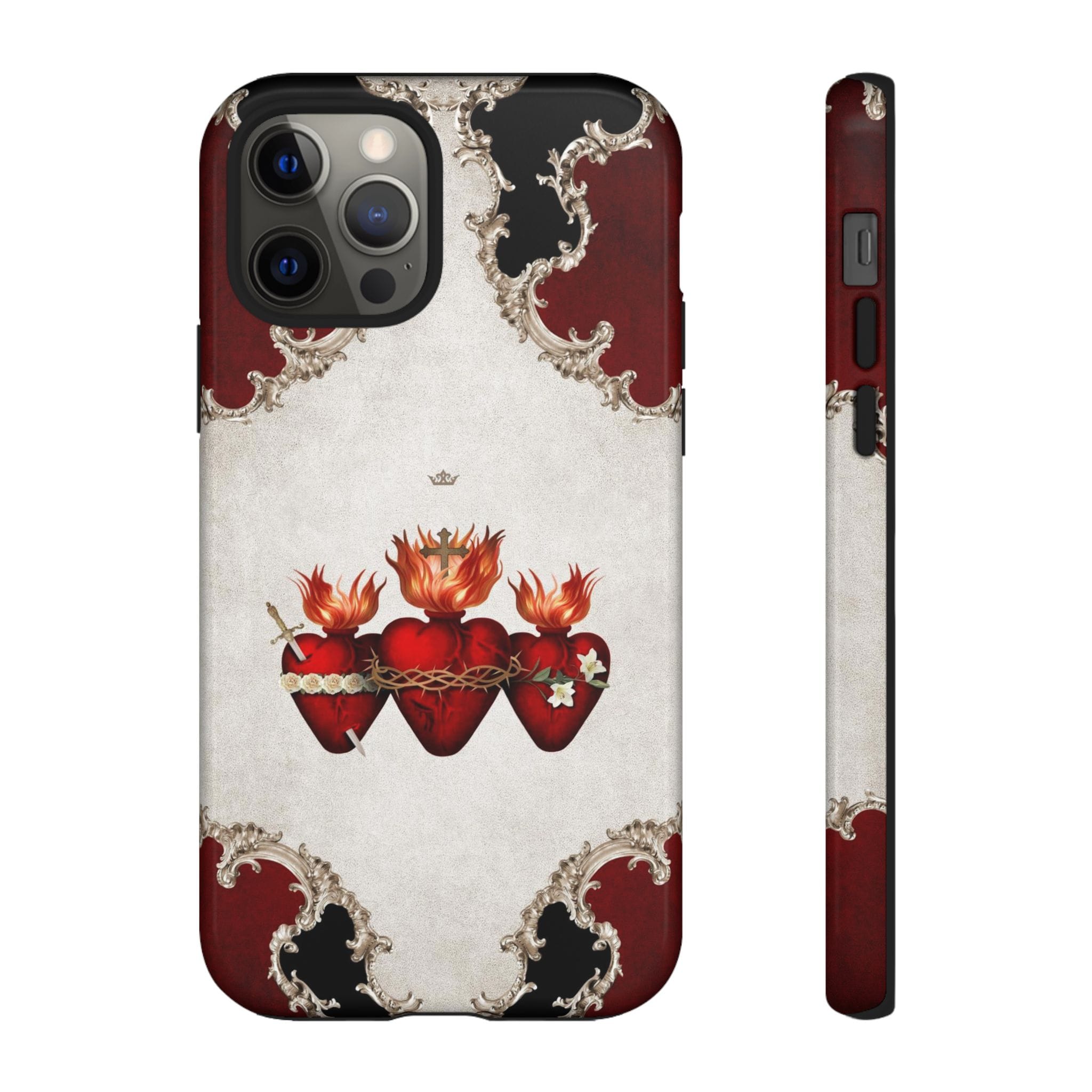 Holy Family Hearts Hard Phone Case (Baroque) Copyright VENXARA