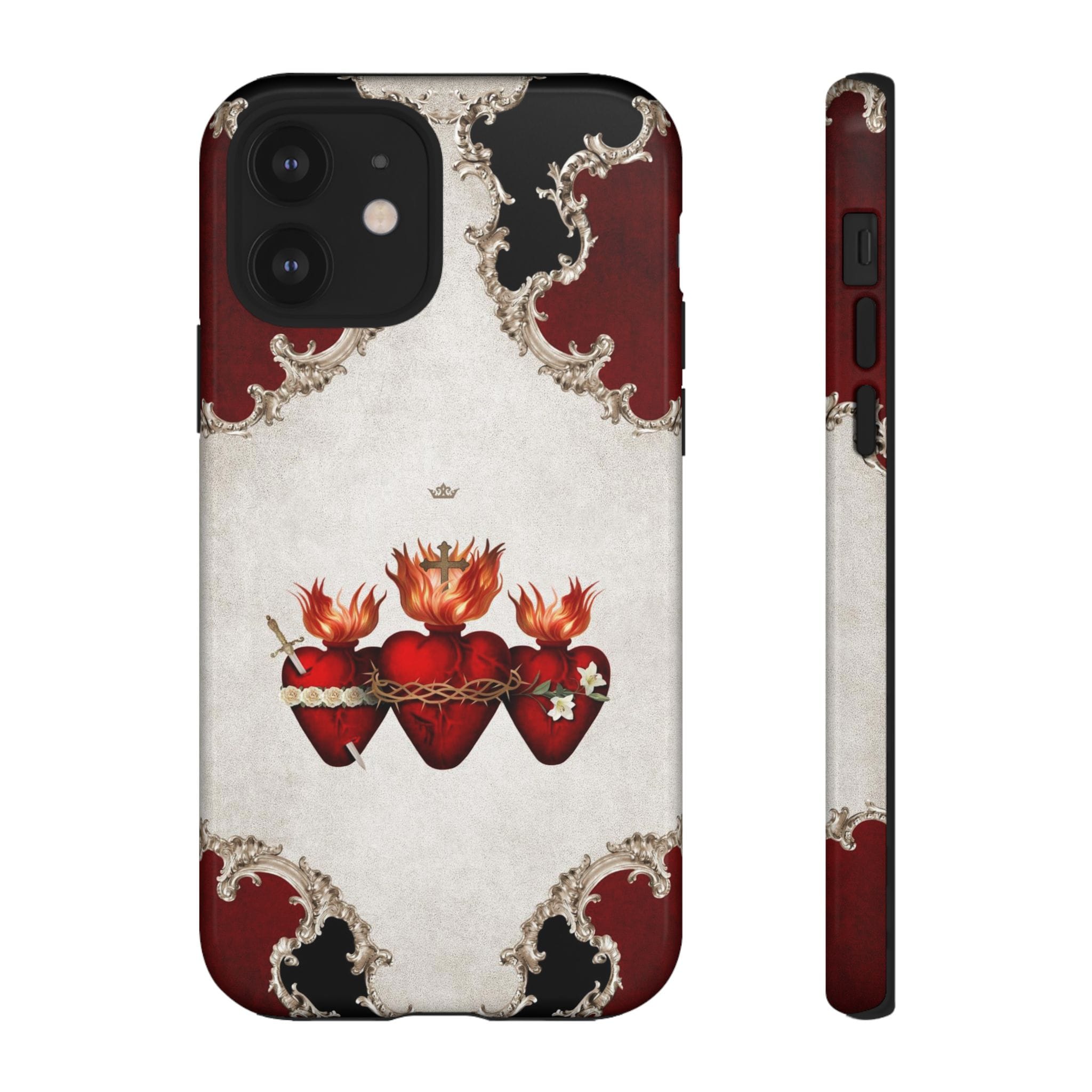 Holy Family Hearts Hard Phone Case (Baroque) Copyright VENXARA