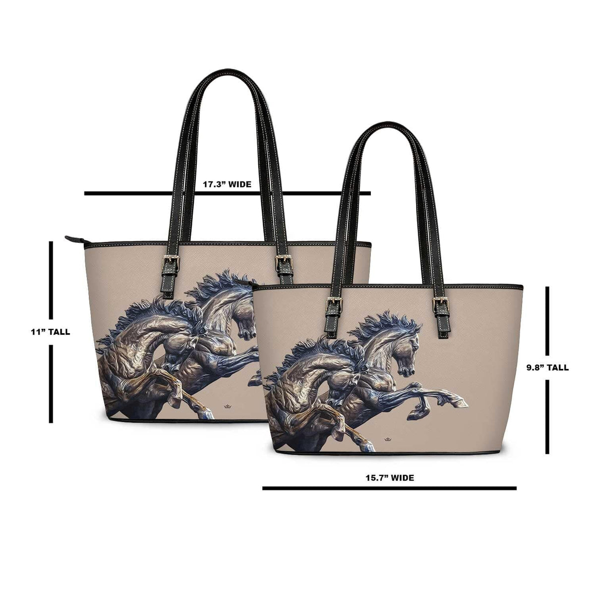 Les Chevaux Tote Bag (Latte) Copyright VENXARA