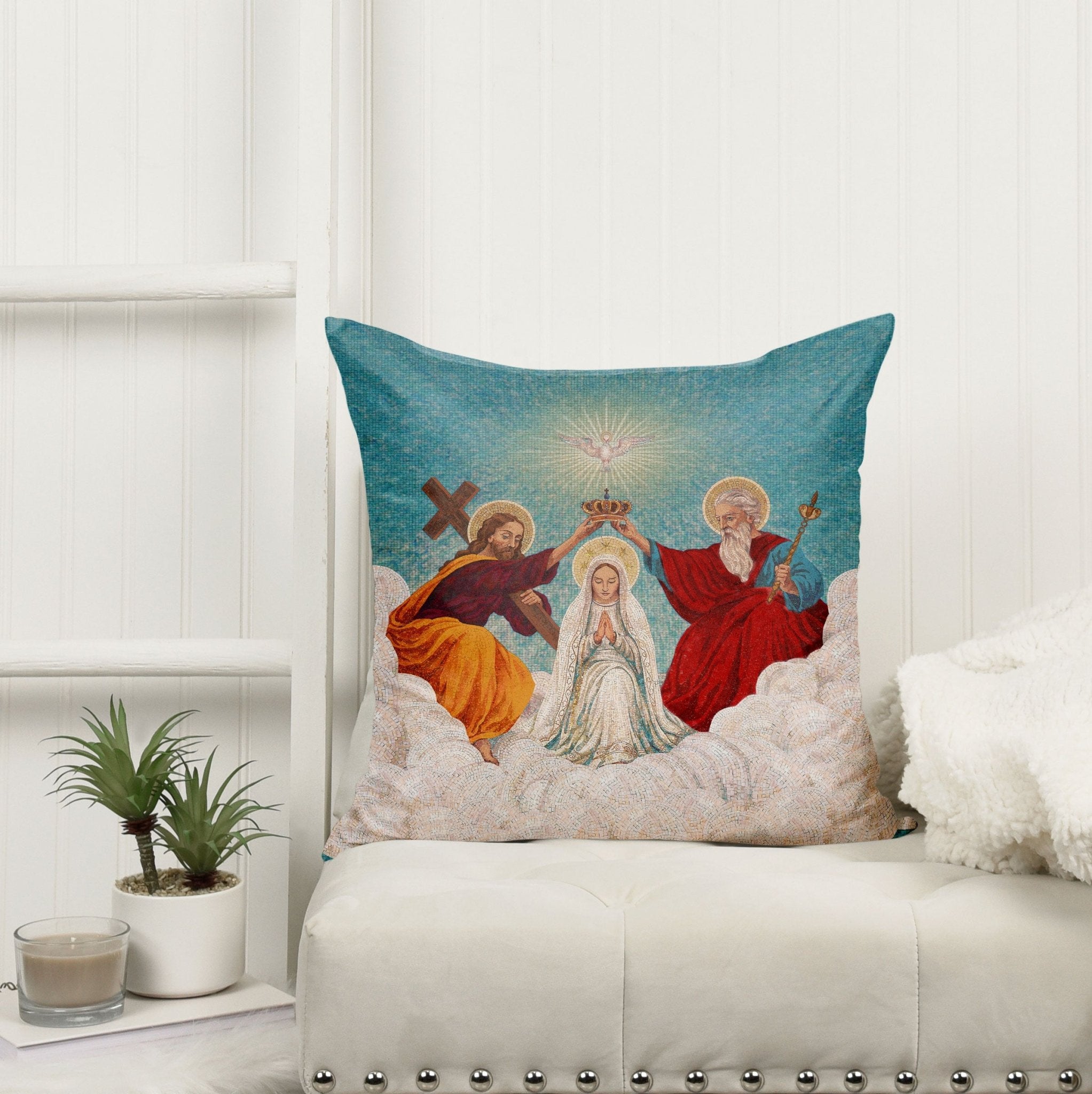 Mosaic Coronation of Mary Pillow - VENXARA®