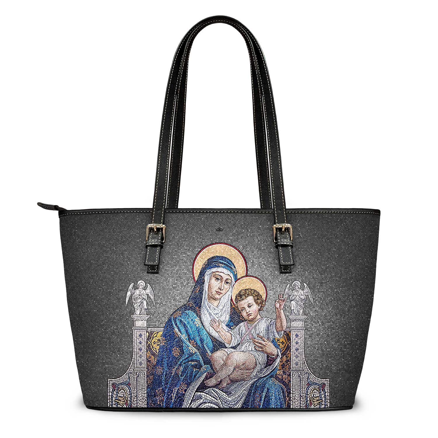 Mosaic Madonna and Child Tote Bag (Incense) - VENXARA®