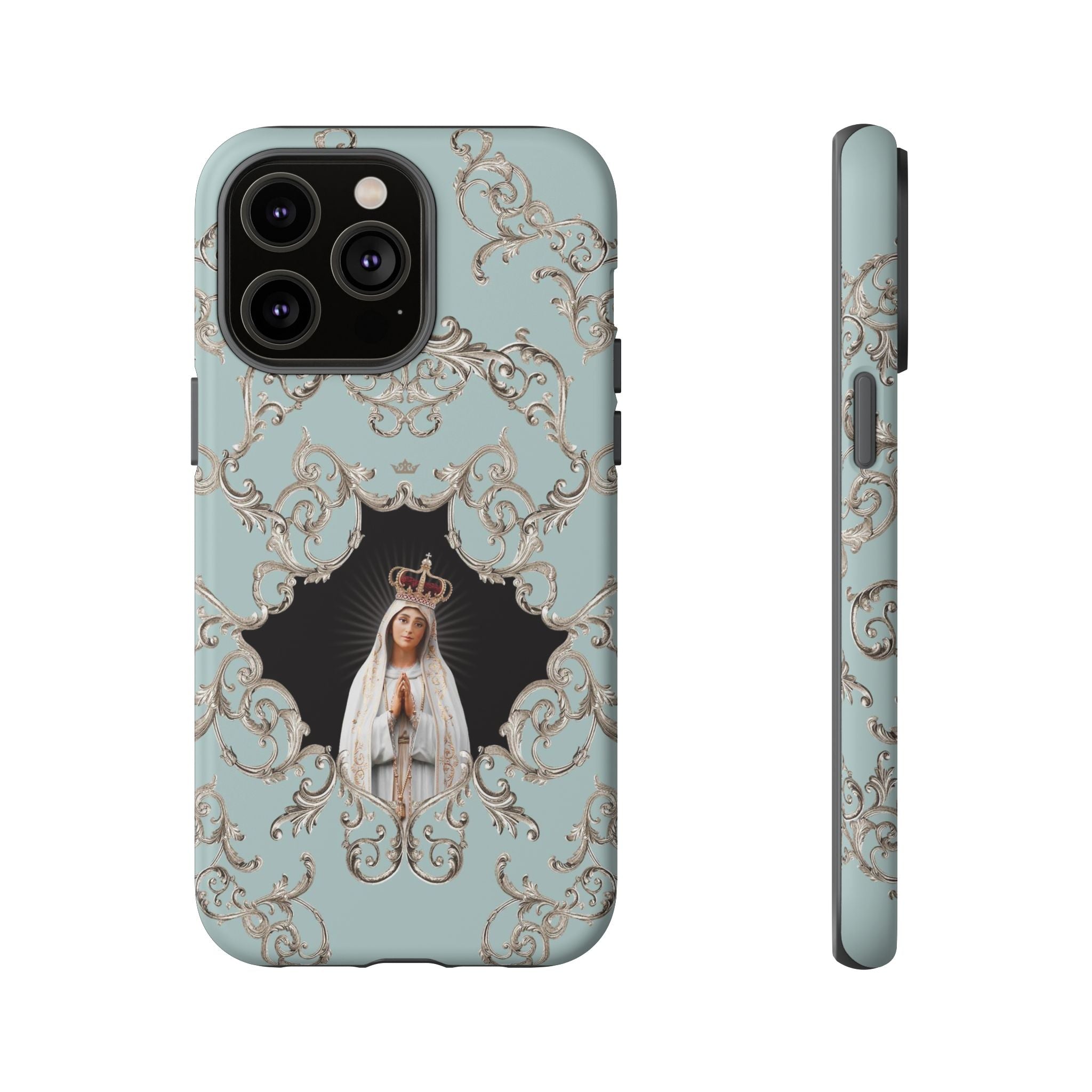 Our Lady of Fatima Hard Phone Case (Baroque Blue) - VENXARA®
