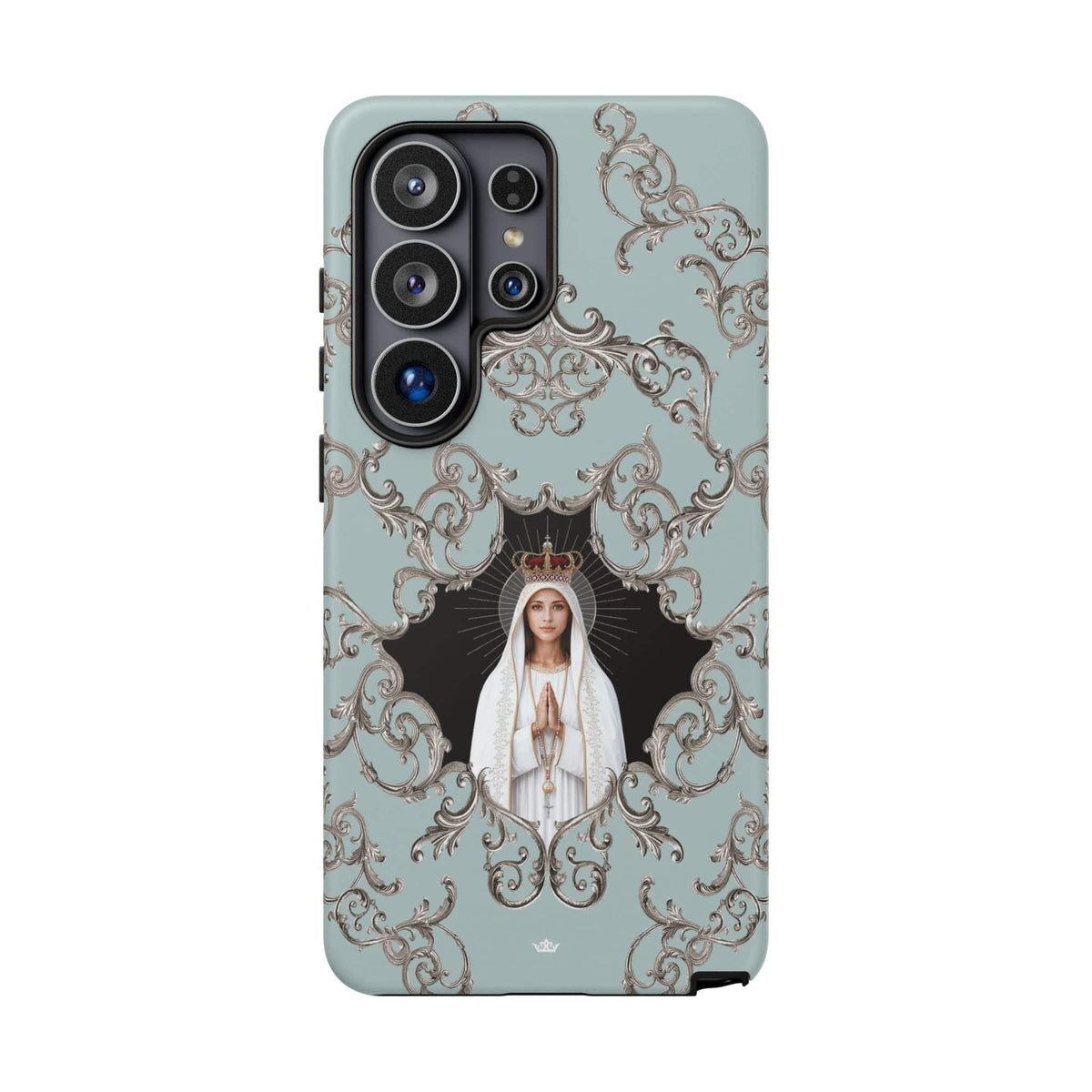 Our Lady of Fatima Hard Phone Case (Baroque Blue) Copyright VENXARA