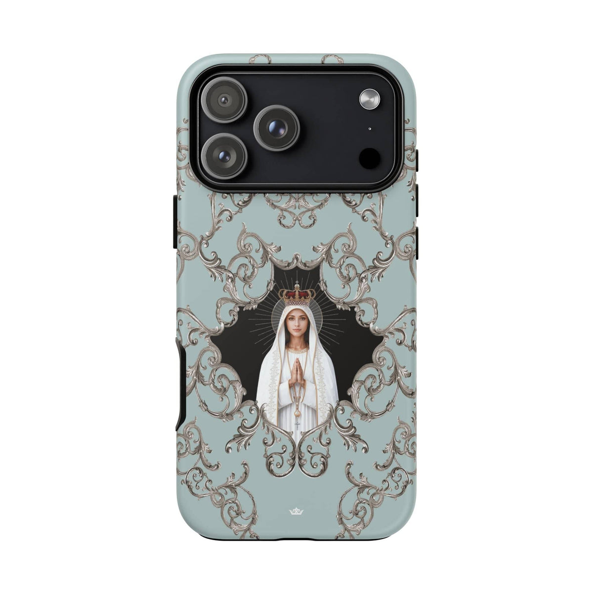 Our Lady of Fatima Hard Phone Case (Baroque Blue) Copyright VENXARA
