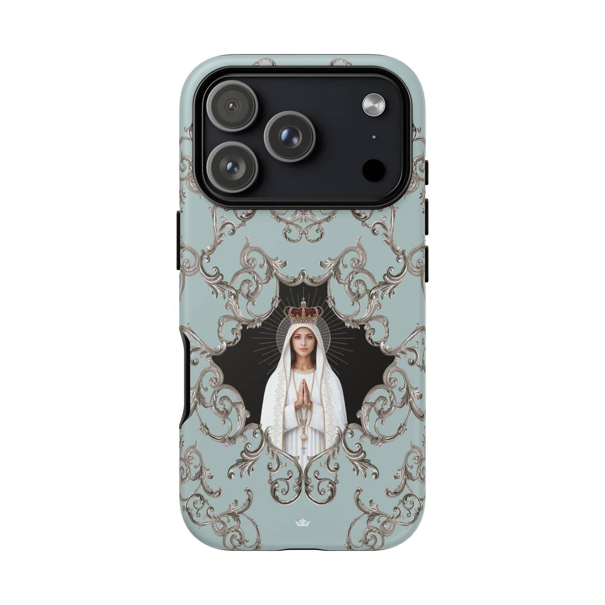 Our Lady of Fatima Hard Phone Case (Baroque Blue) Copyright VENXARA