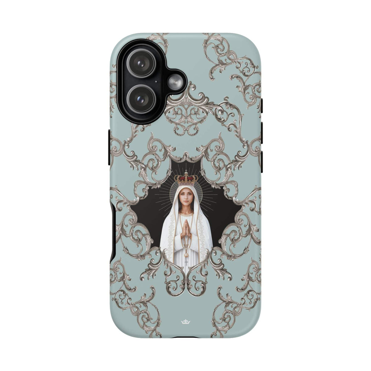 Our Lady of Fatima Hard Phone Case (Baroque Blue) Copyright VENXARA