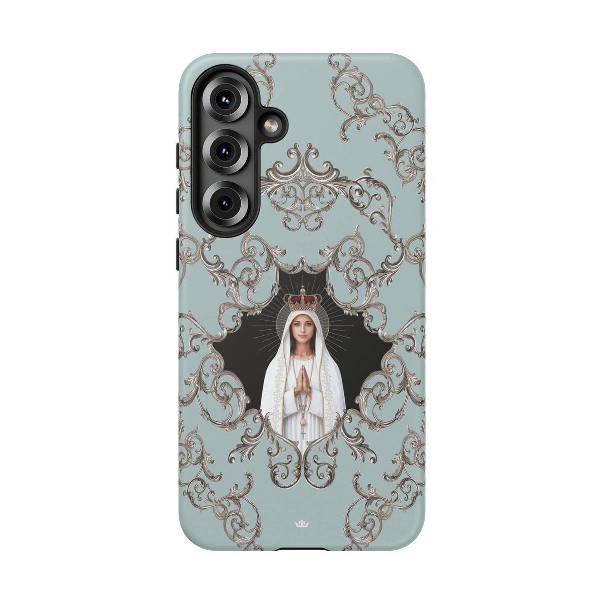 Our Lady of Fatima Hard Phone Case (Baroque Blue) Copyright VENXARA