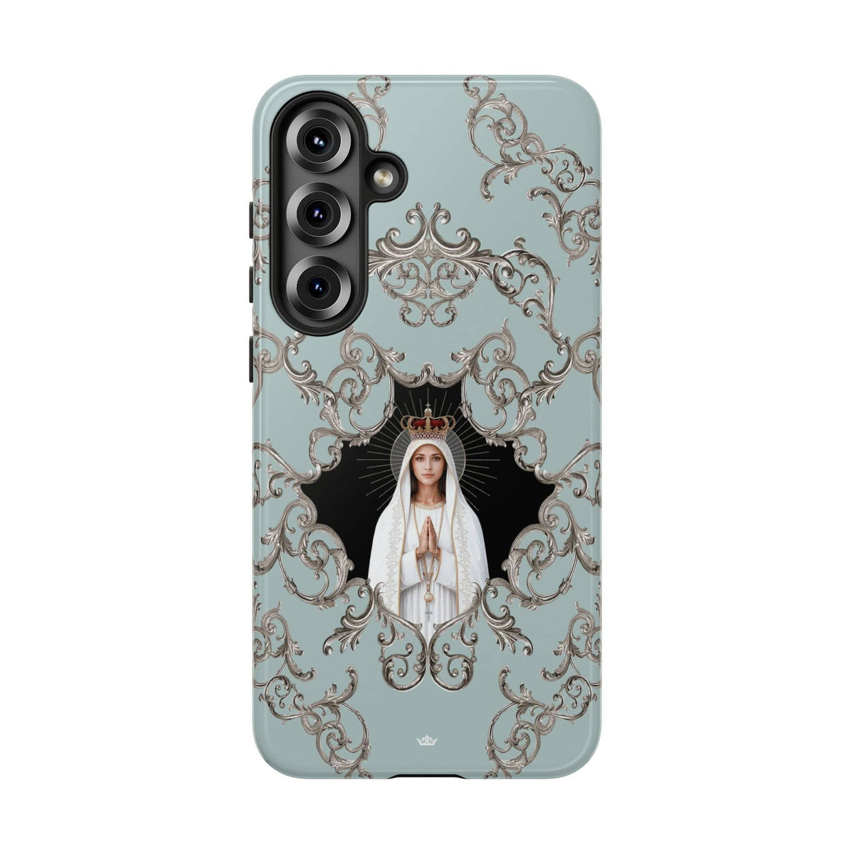 Our Lady of Fatima Hard Phone Case (Baroque Blue) Copyright VENXARA