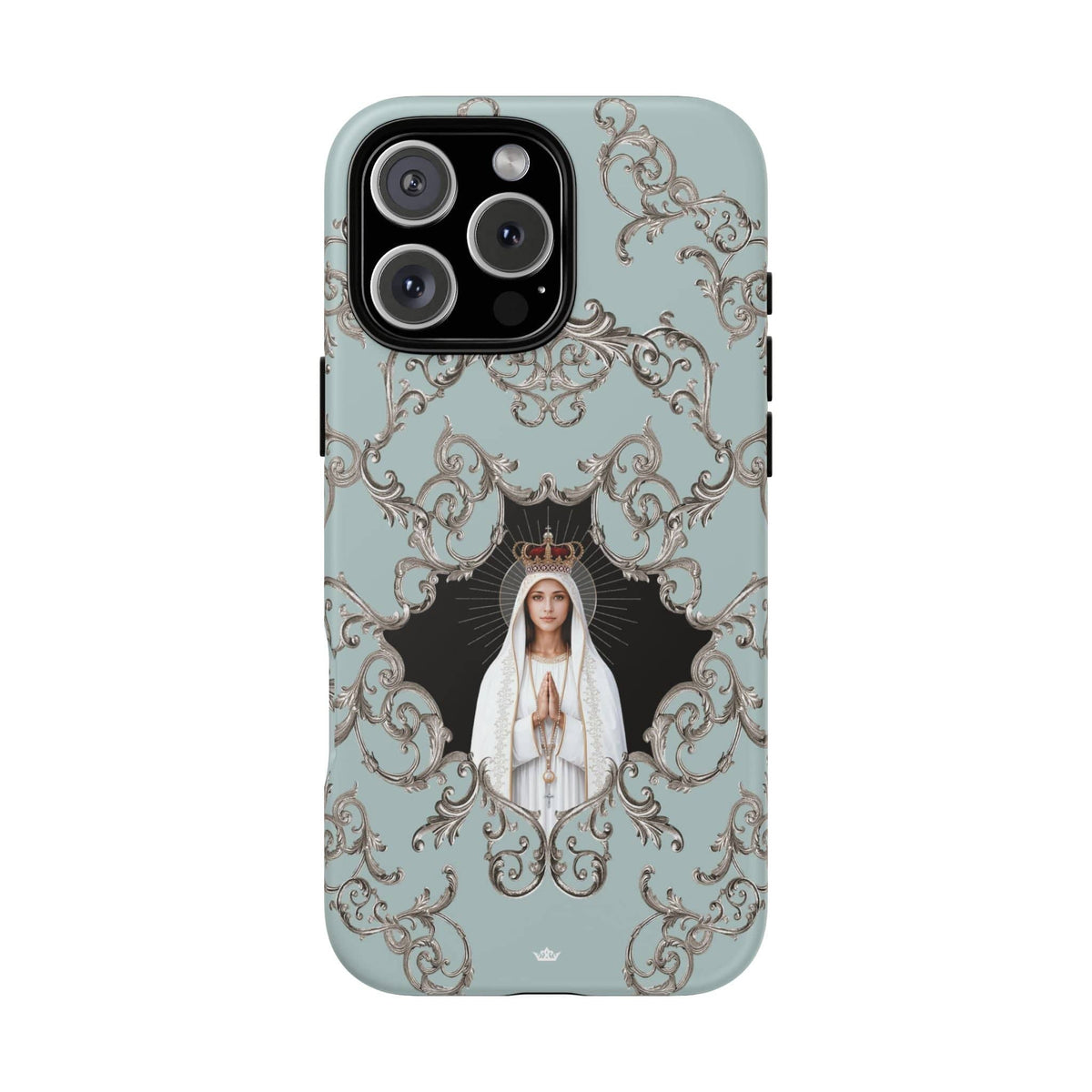 Our Lady of Fatima Hard Phone Case (Baroque Blue) Copyright VENXARA