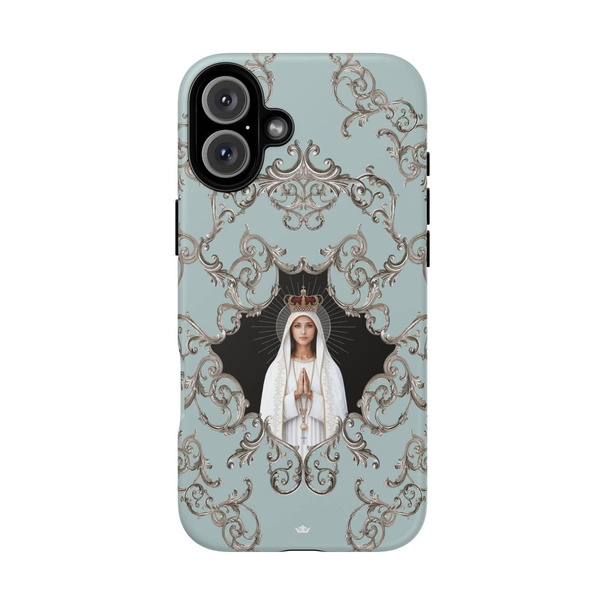 Our Lady of Fatima Hard Phone Case (Baroque Blue) Copyright VENXARA