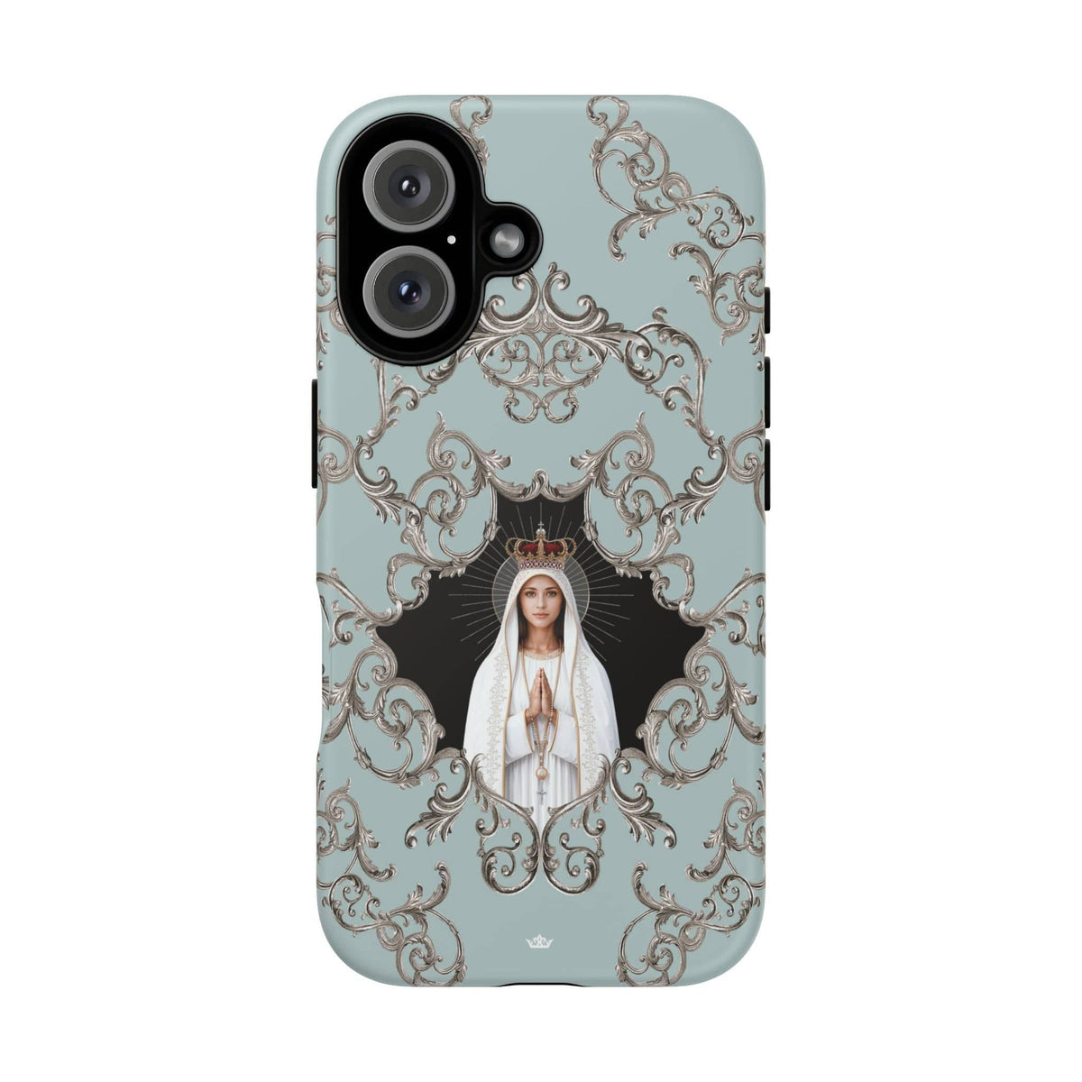 Our Lady of Fatima Hard Phone Case (Baroque Blue) Copyright VENXARA