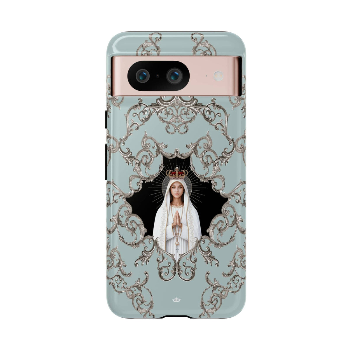 Our Lady of Fatima Hard Phone Case (Baroque Blue) Copyright VENXARA