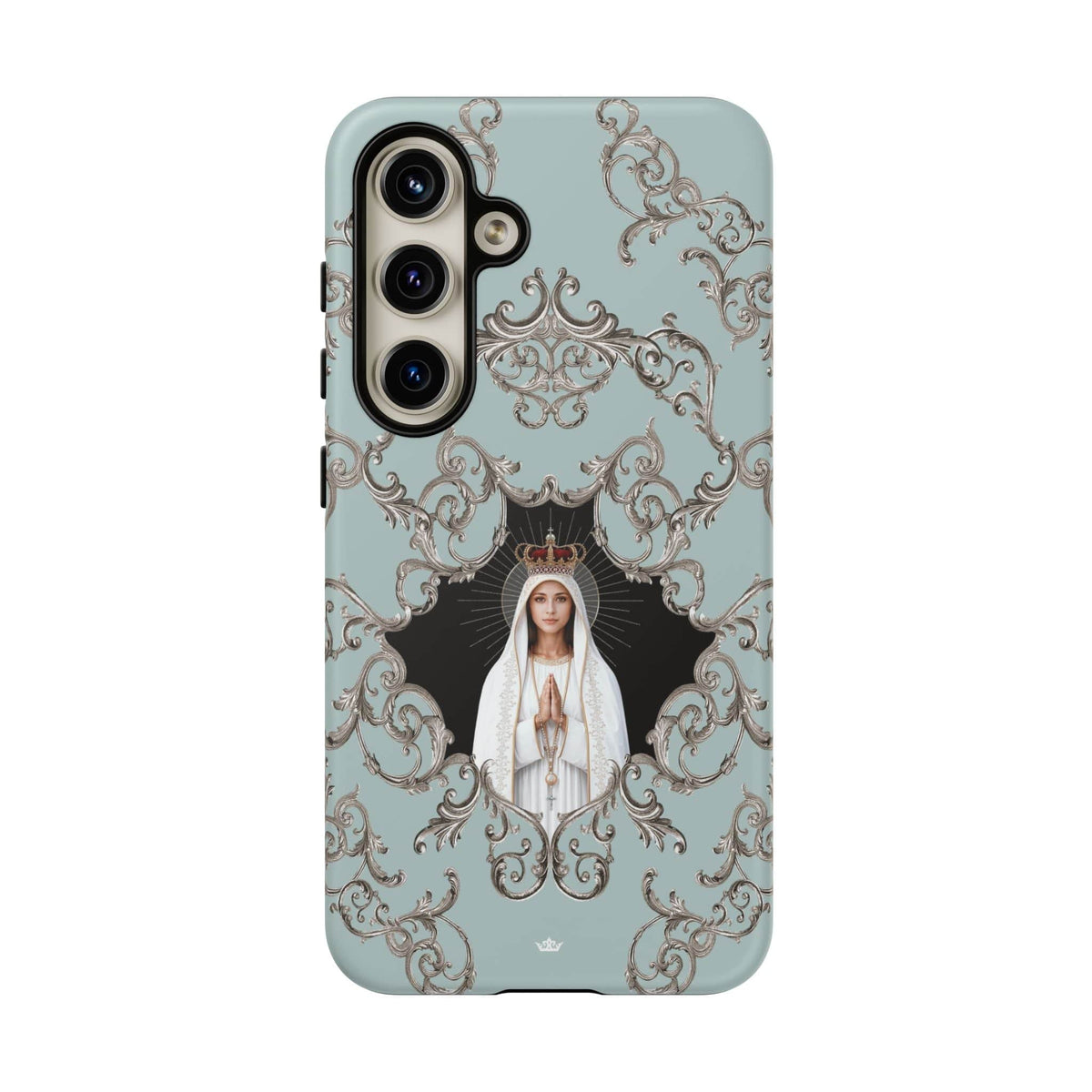 Our Lady of Fatima Hard Phone Case (Baroque Blue) Copyright VENXARA