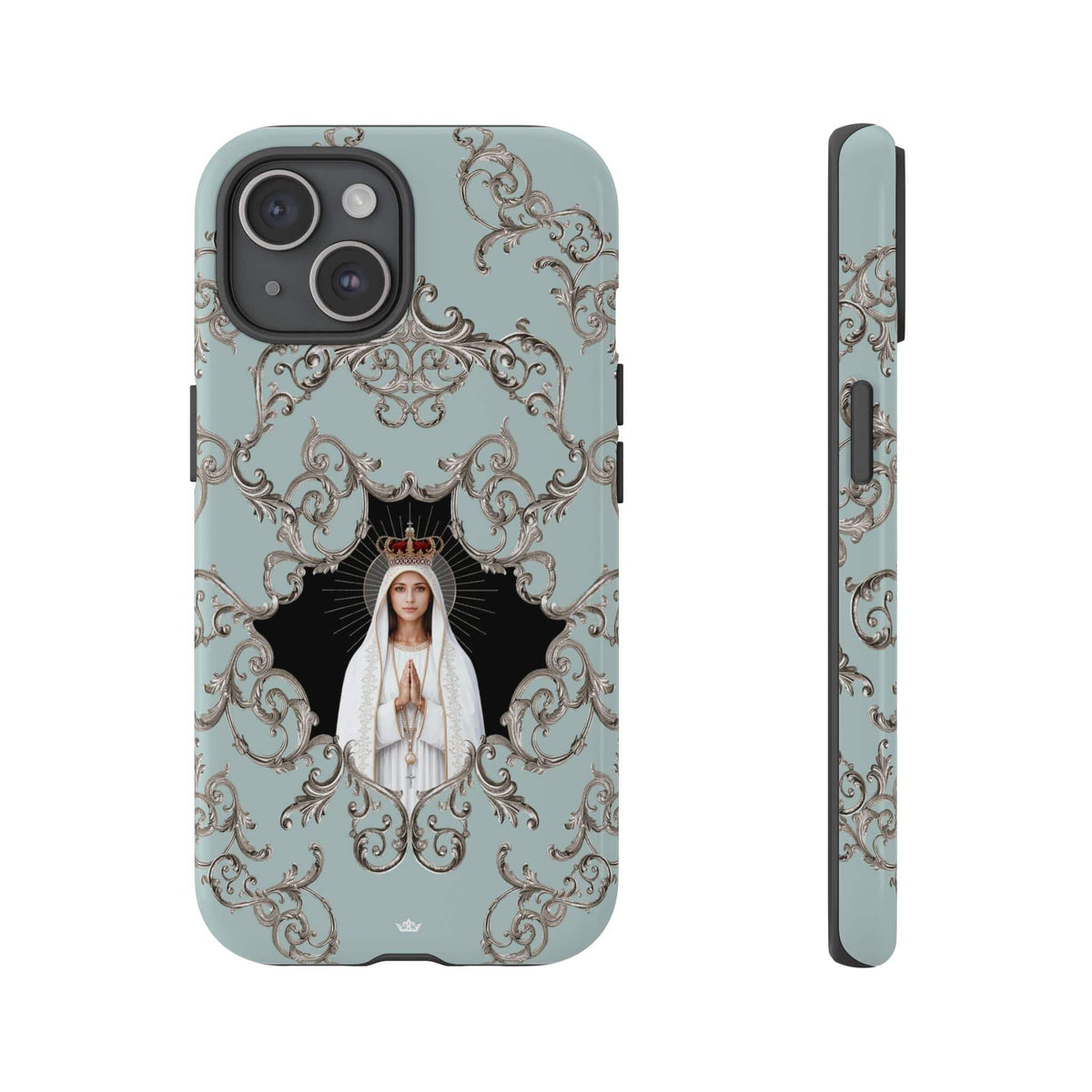 Our Lady of Fatima Hard Phone Case (Baroque Blue) Copyright VENXARA