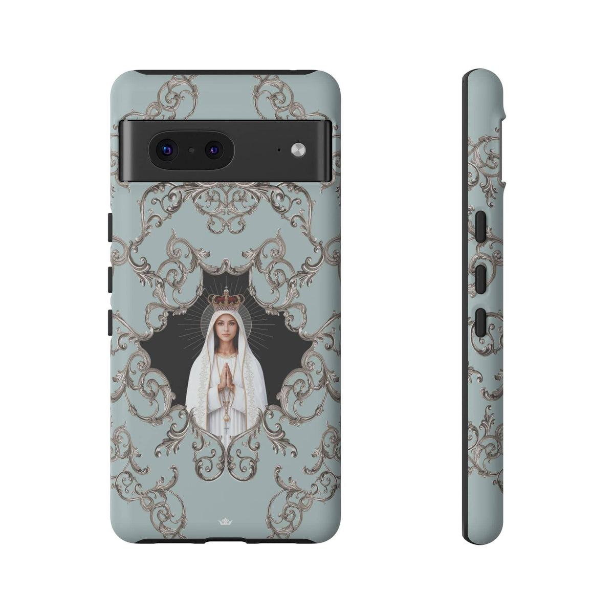 Our Lady of Fatima Hard Phone Case (Baroque Blue) Copyright VENXARA