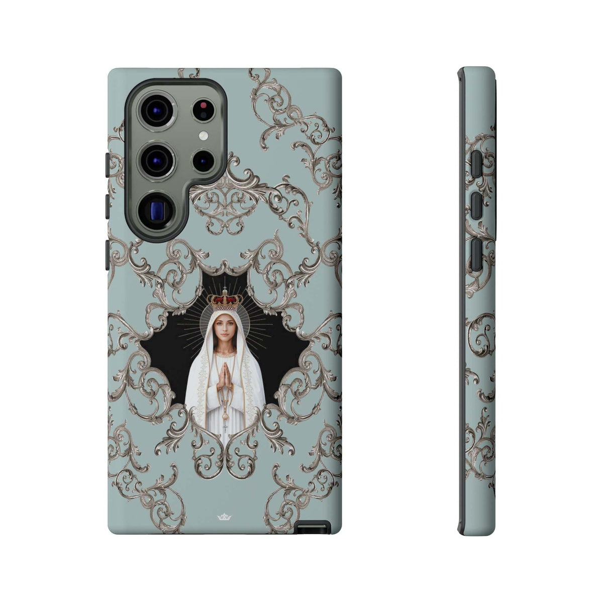 Our Lady of Fatima Hard Phone Case (Baroque Blue) Copyright VENXARA