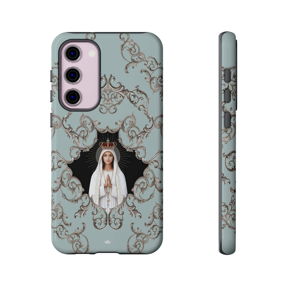 Our Lady of Fatima Hard Phone Case (Baroque Blue) Copyright VENXARA