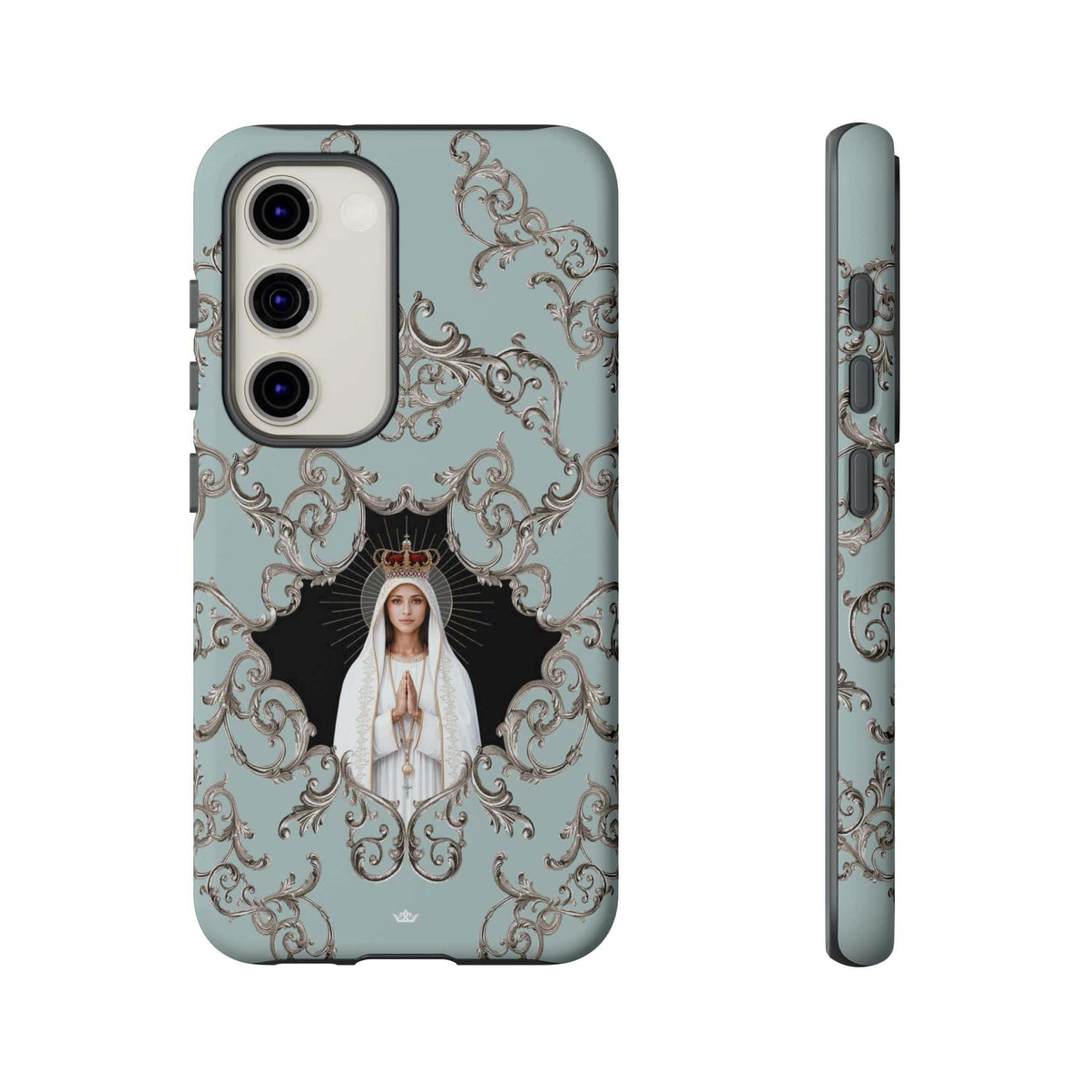 Our Lady of Fatima Hard Phone Case (Baroque Blue) Copyright VENXARA