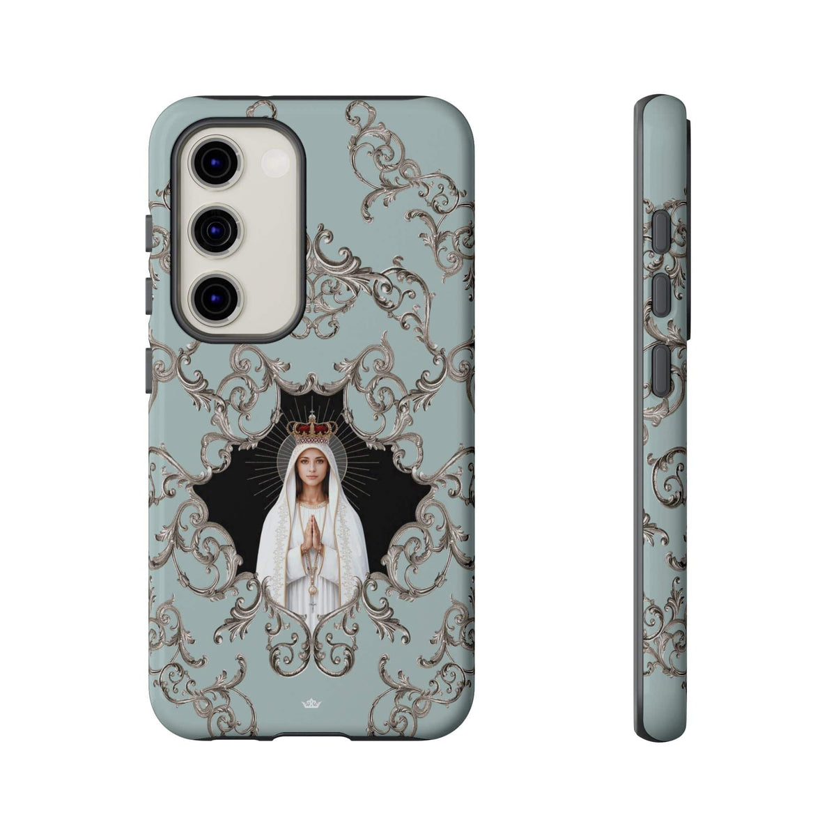 Our Lady of Fatima Hard Phone Case (Baroque Blue) Copyright VENXARA