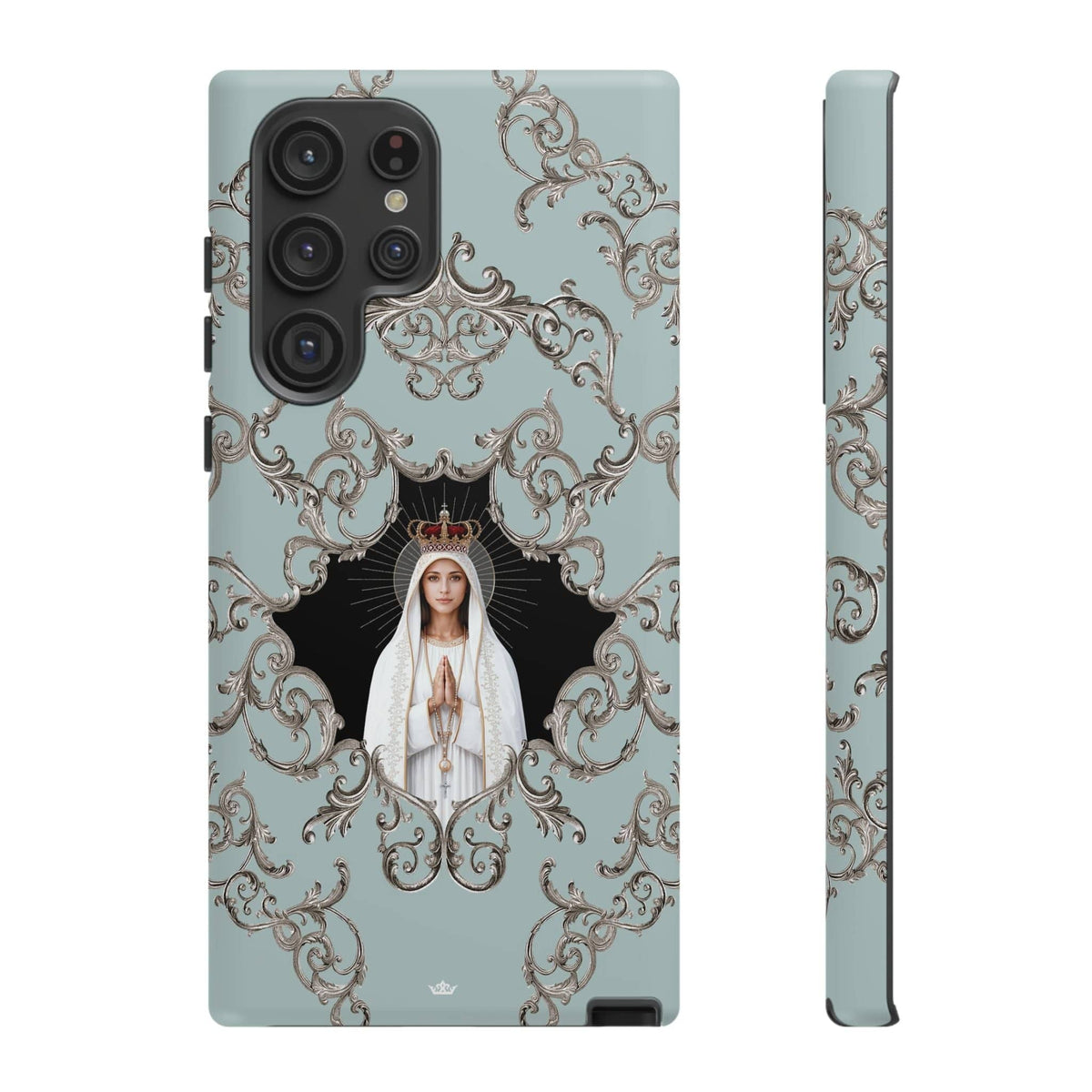 Our Lady of Fatima Hard Phone Case (Baroque Blue) Copyright VENXARA
